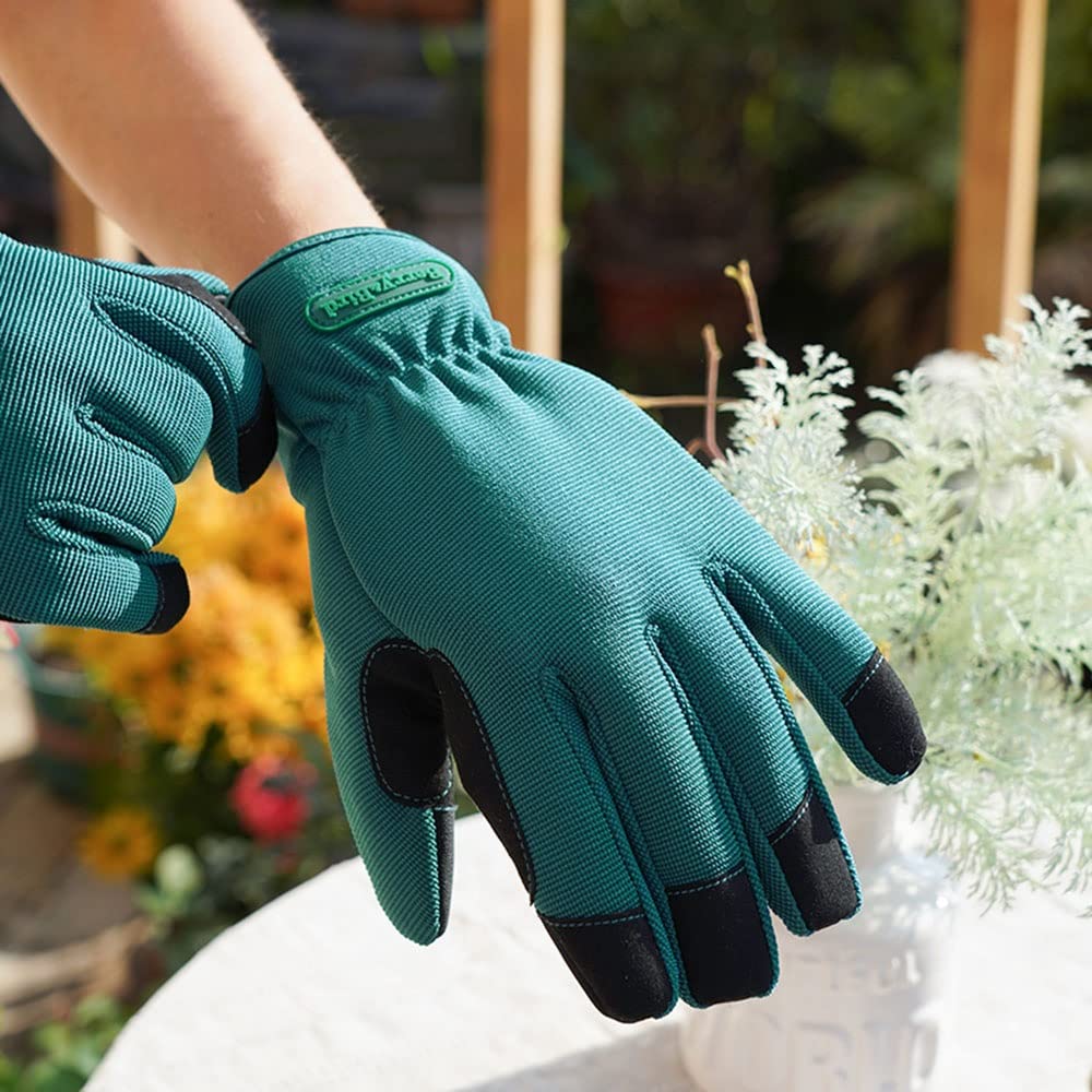Stab-Resistant Gardening Gloves - Thick & Durable Wear-Resistant Gloves for Floral Planting, Rose Pruning & Outdoor Work - Perfect for Landscaping, Yard Work & Thorn Protection