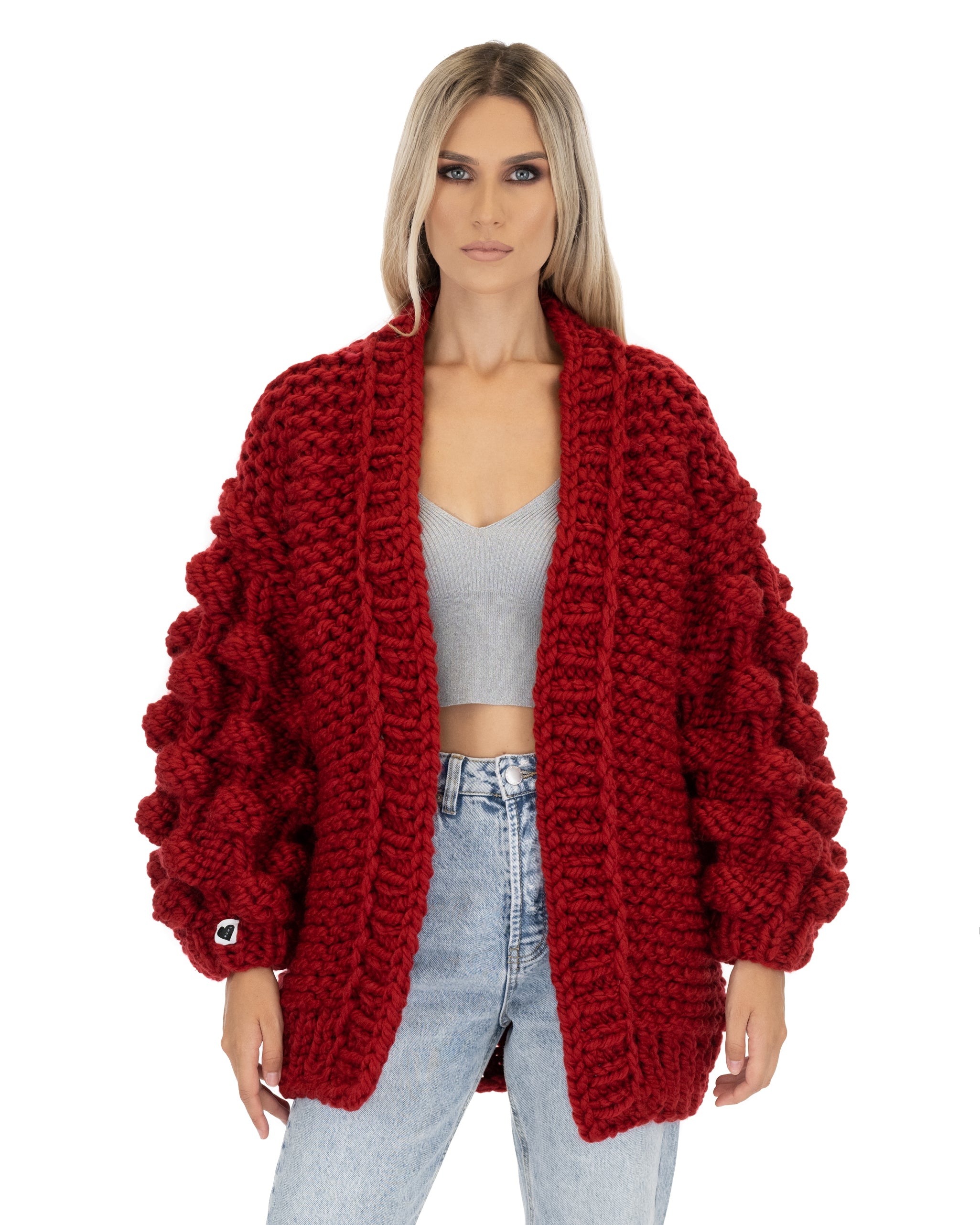 Stylish Bubble Sleeve Cardigan for Women - Soft Knit Open Front Sweater | Perfect for Office, Date Night & Casual Outfits