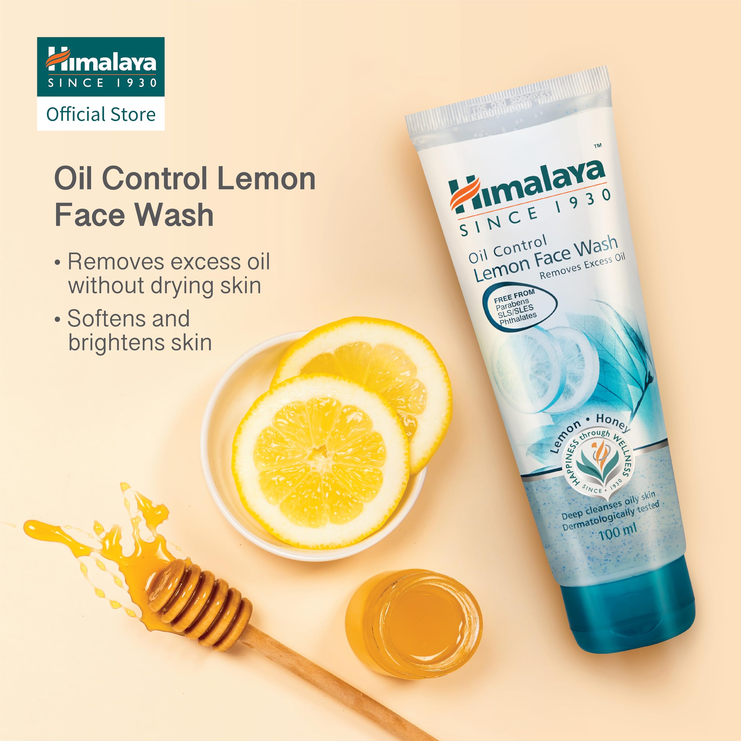 Himalaya Herbals Oil Control Lemon Face Wash for Oily Skin - 50ml | Deep Cleansing & Acne Prevention | Perfect for Daily Skincare Routine & Travel