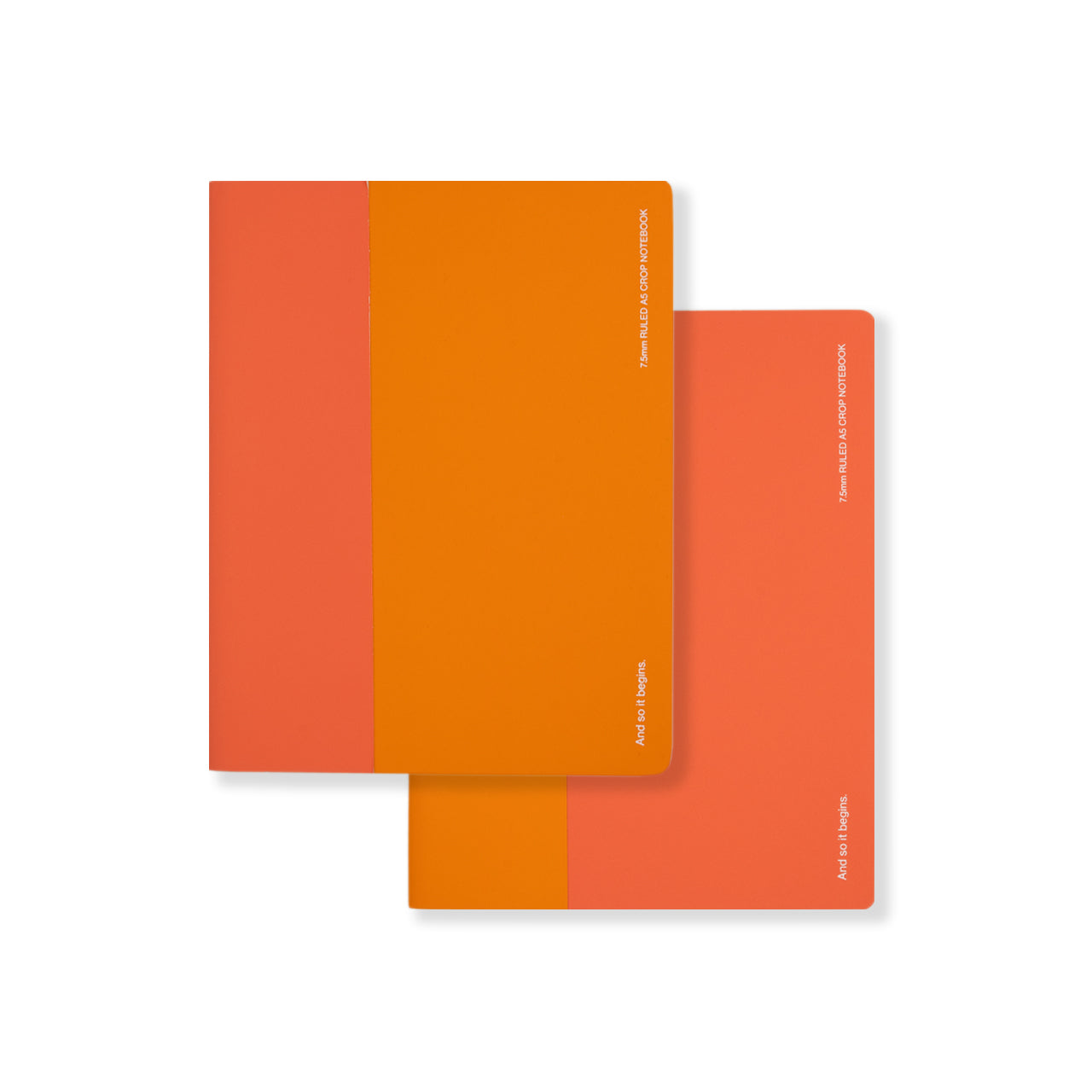 Soft Touch Notebook Set of 2 - Ruled A5 Cropped Journal for Writing, Note Taking & Sketching - Perfect for School, Office & Travel