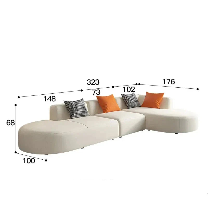 Modern Corner Sectional Floor Sofa - Comfortable Lazy Sofa for Small Spaces, Living Room, Bedroom & Lounge - Soft & Stylish Design for Relaxing & Movie Nights