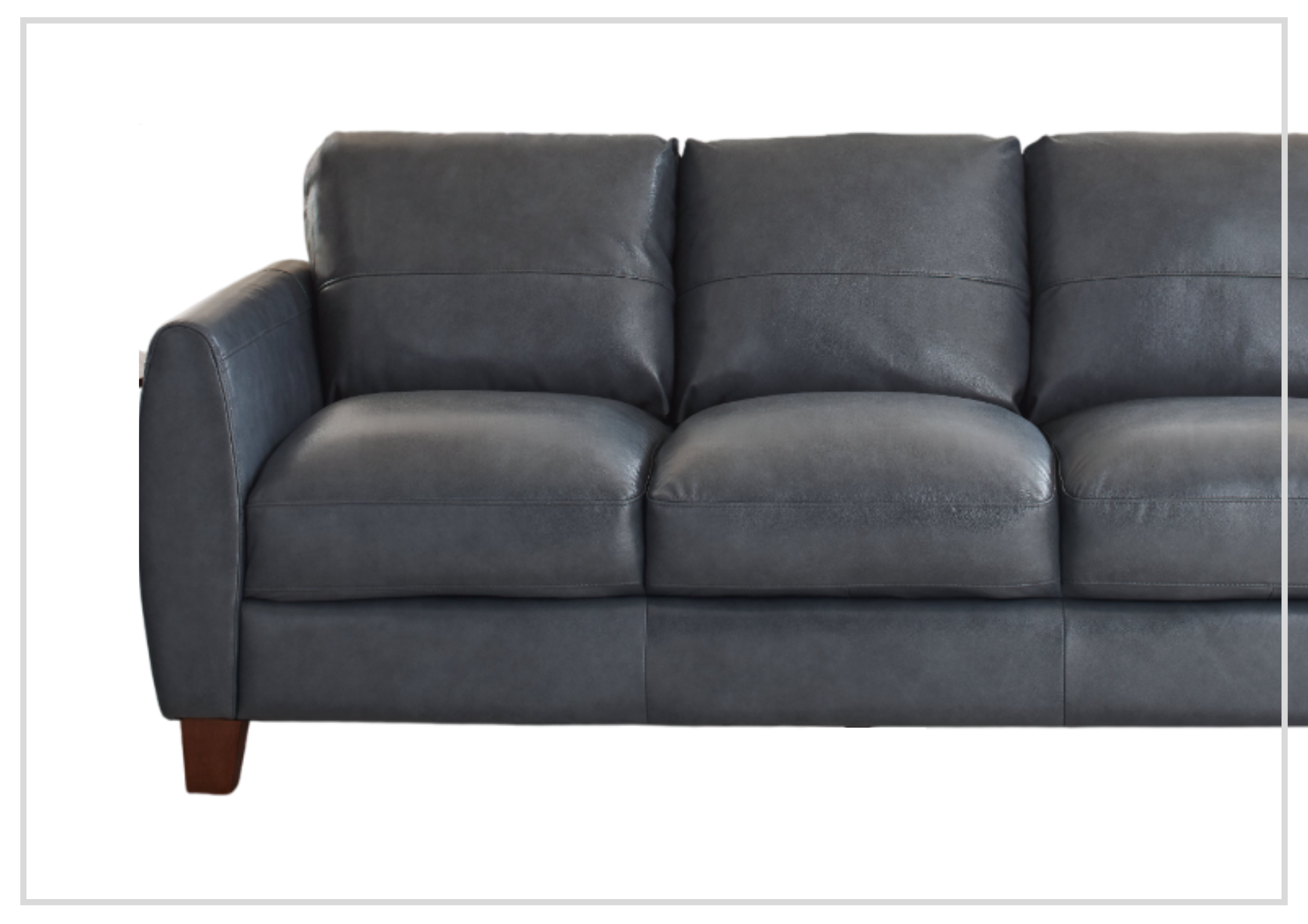 Gio Italia Tirano 3-Seater Sofa in Bluish Gray - Modern Living Room Furniture for Small Spaces & Apartments