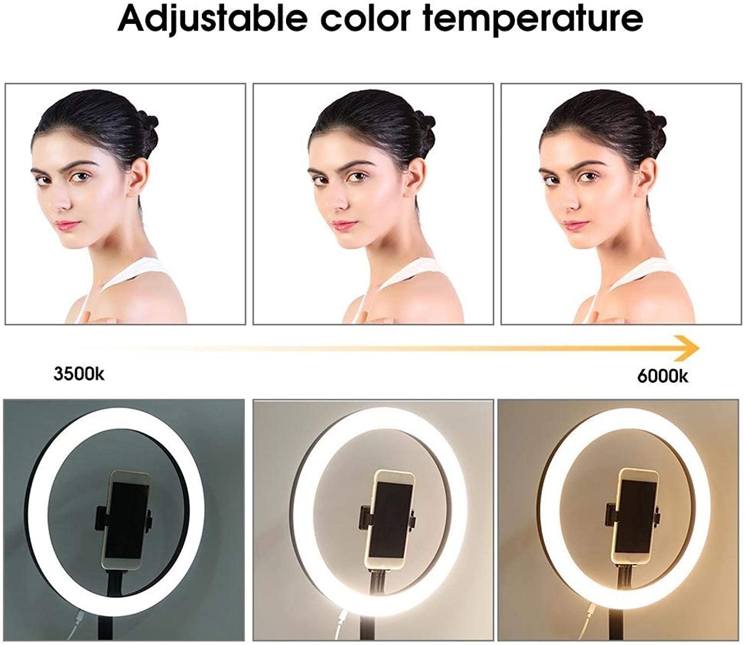 EPANO Foldable Ring Light with Phone Holder - 10