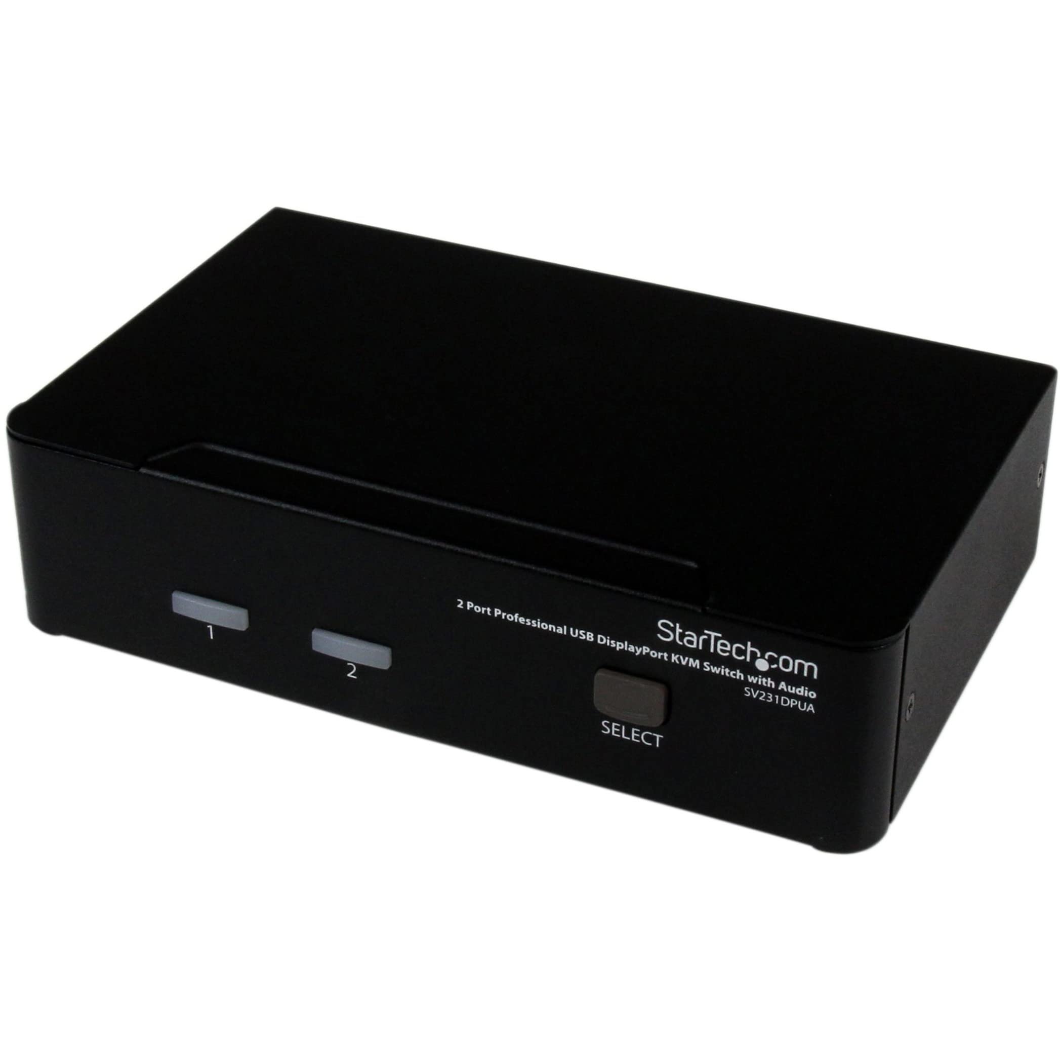 StarTech.com 2 Port DisplayPort KVM Switch - 2560x1600 Resolution, TAA Compliant @60Hz - Dual Port DP USB Switch for Keyboard, Video & Mouse with Audio Support (SV231DPUA) - Perfect for Multi-Computer Workstations, Gaming Setups & Office Environments