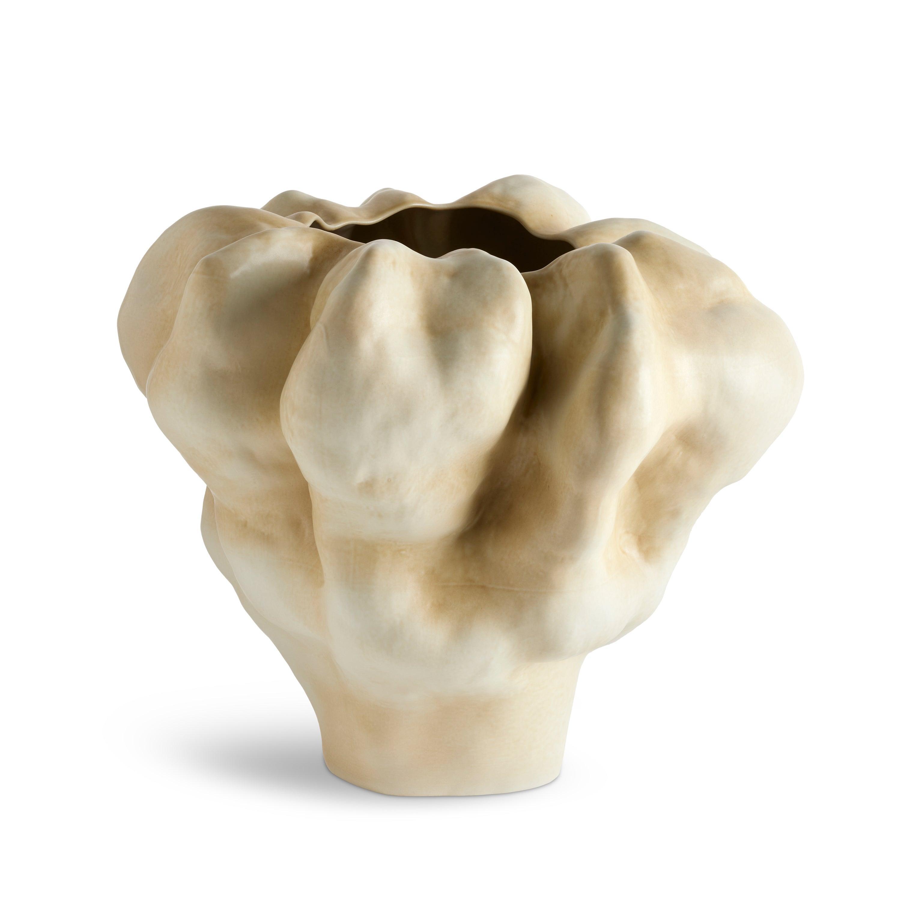 Timna Short Latte Vase - Modern Ceramic Flower Vase for Home Decor, Office, Wedding Centerpiece