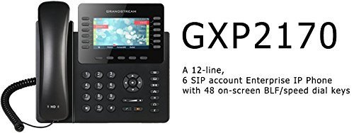 Grandstream GS-GXP2170 VoIP Business Phone with HD Audio, 4 SIP Lines, PoE Support - Certified Refurbished for Home Office & Small Business Communication