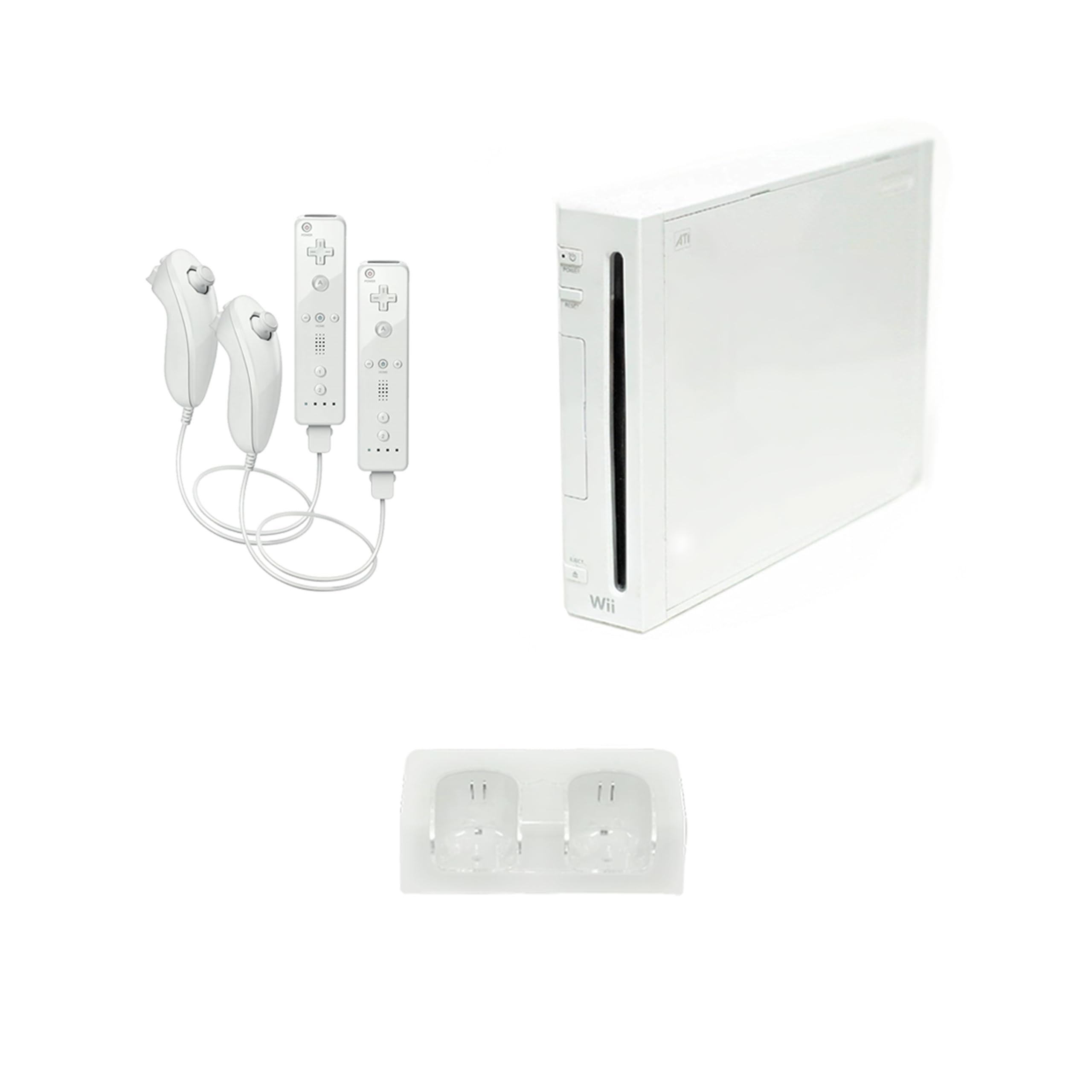 Refurbished Nintendo Wii Console - White Premium Bundle with Motion Controller & Nunchuk | Perfect for Family Game Nights & Home Entertainment