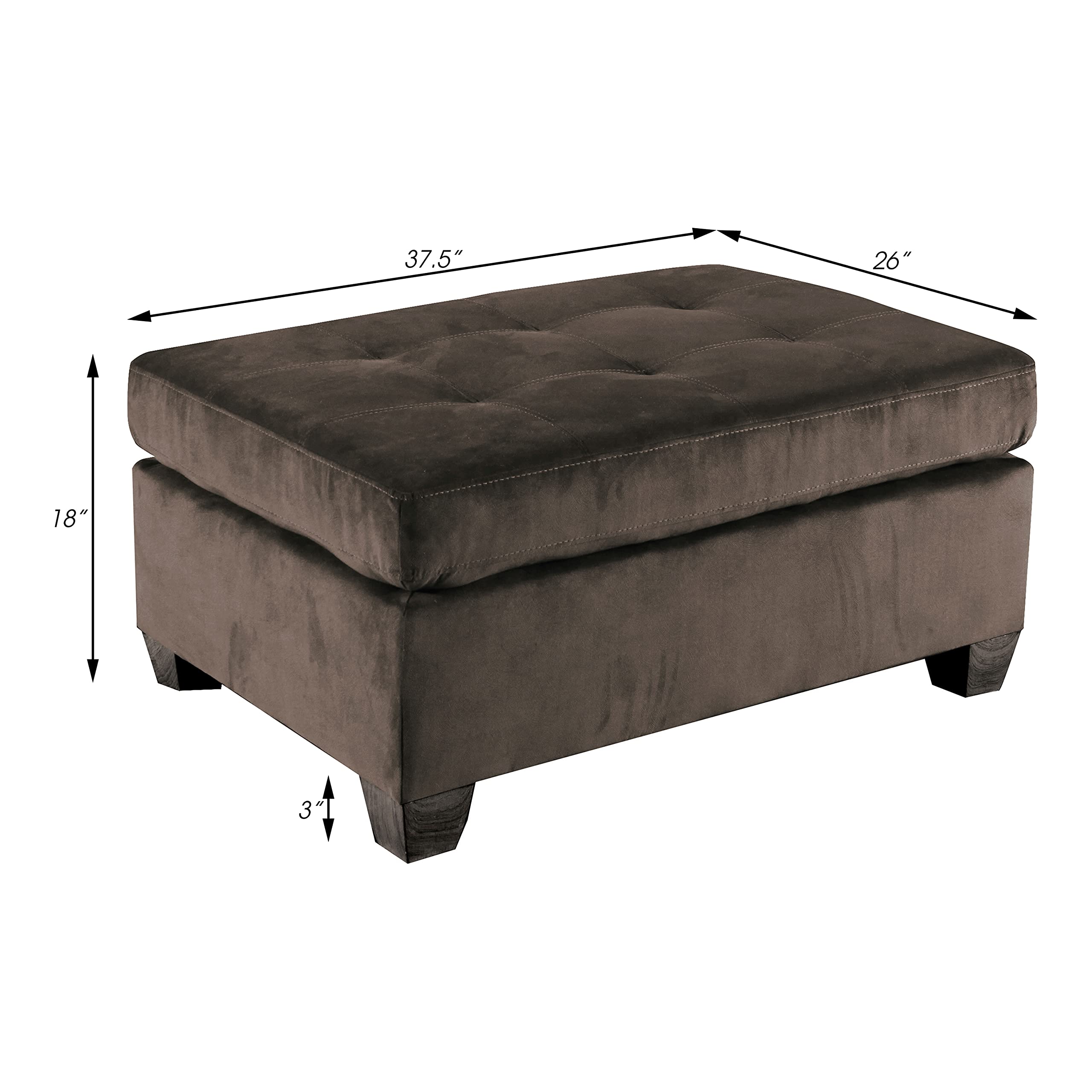 Lexicon Lewis Velvet Accent Ottoman, 37.5