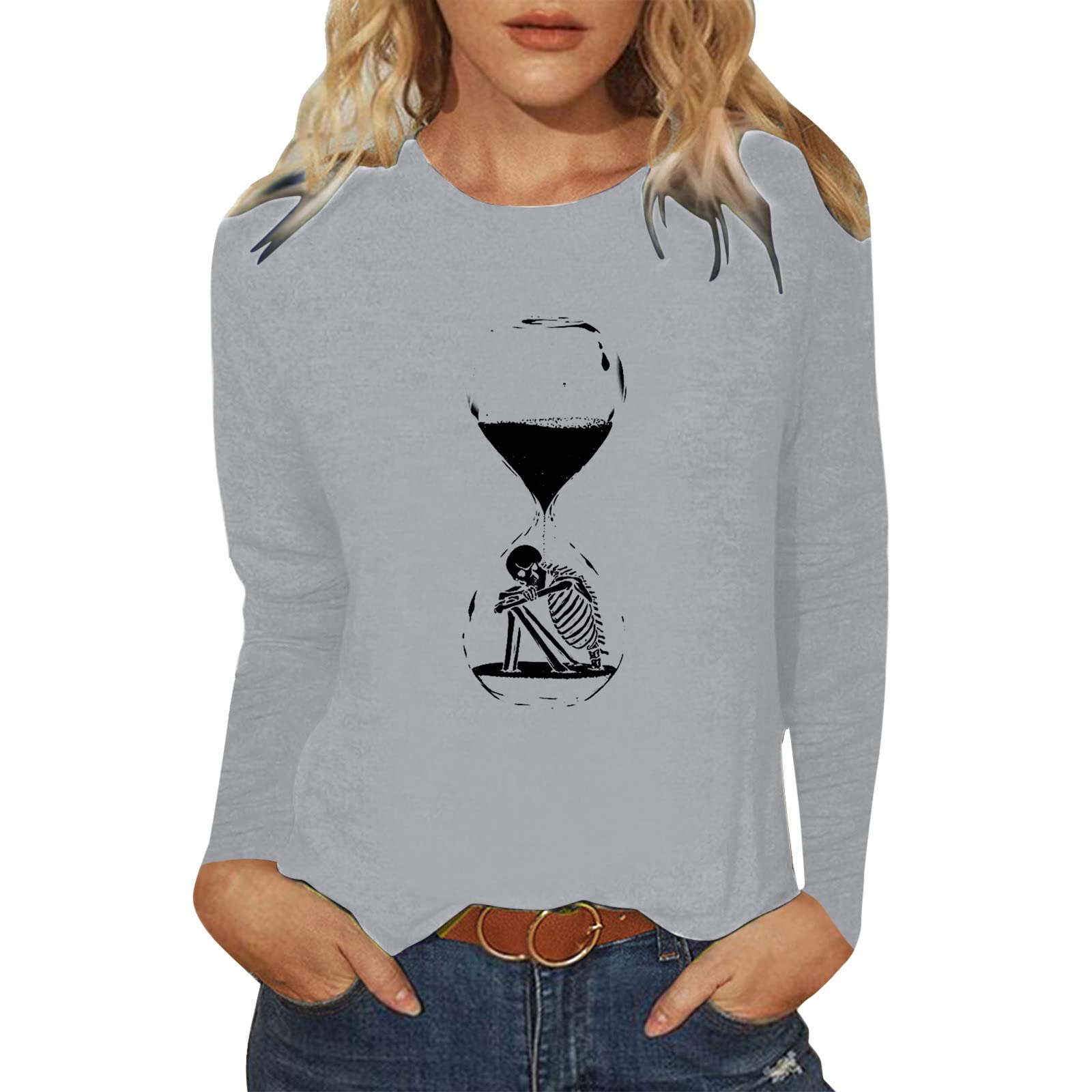 Women's Long Sleeve Crewneck Sweatshirts - Casual Tunic Tops for Leggings | Perfect for Night Out, Lounge & Everyday Wear