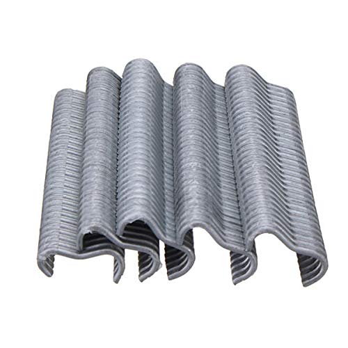 600pcs Hog Ring Plier Kit with M Clips & Staples - Heavy Duty Poultry Netting Tool for Chicken Coop, Bird Cage, and Wire Fencing Installation (Ideal for DIY Farm Fencing Projects)
