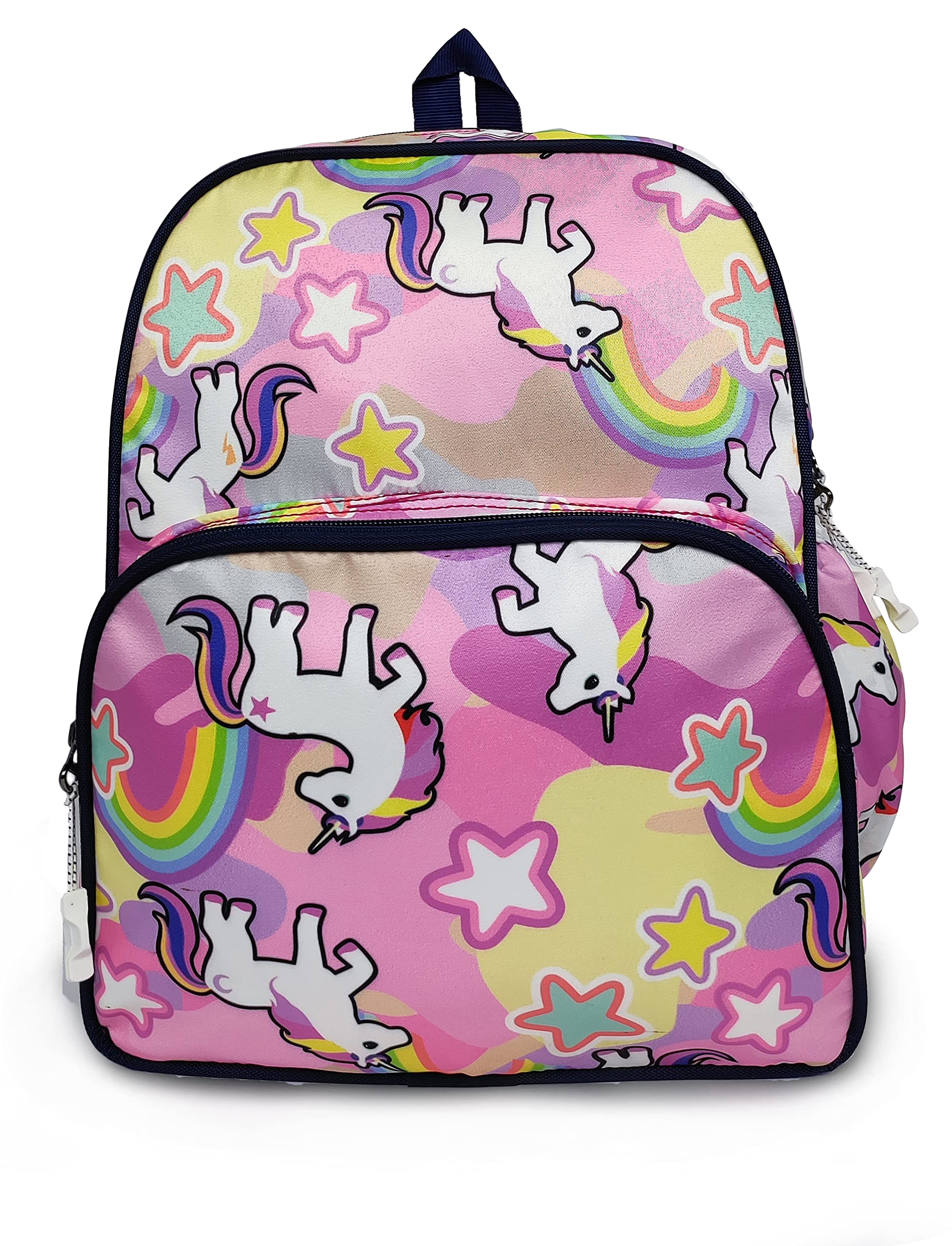 Stylish Unicorn School Backpack for Kids - Durable Polyester Backpack with Adjustable Straps, Pink (Pack of 1) - Perfect for School, Travel, and Daily Use