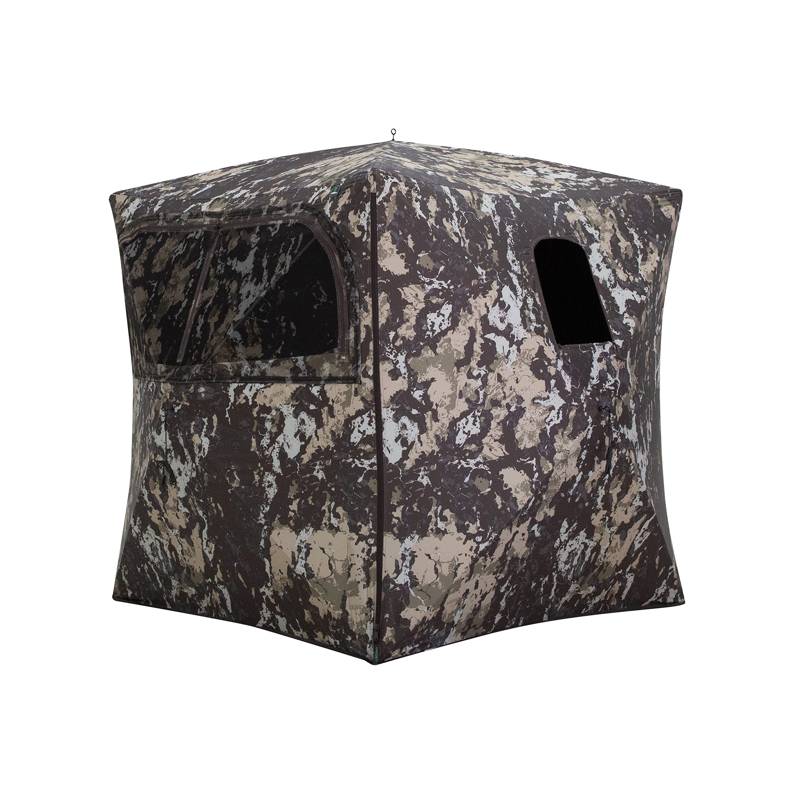 Barronett Blinds Grounder Portable Pop-Up Hunting Blind with Large Shooting Windows, Bloodtrail Woodland Camo - Ideal for Deer Hunting and Wildlife Observation