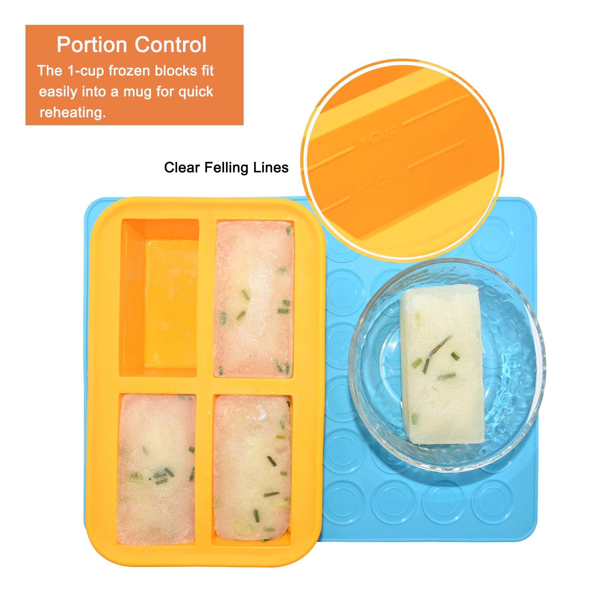 Extra-Large Silicone Soup Freezer Tray - 300ml Portion (2 Pack) | Reusable Silicone Food Storage Containers for Soup, Sauce, Baby Food & Meal Prep | Perfect for Freezing, Portion Control & Organized Kitchen Storage