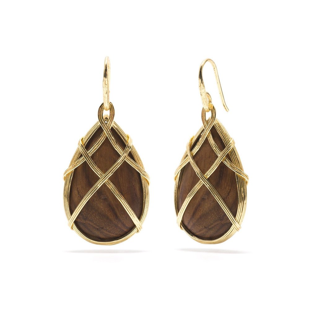 Earth Goddess Drop Earrings - Handcrafted Teak Wood Dangle Earrings for Women | Boho Chic Jewelry for Festivals, Weddings & Everyday Wear