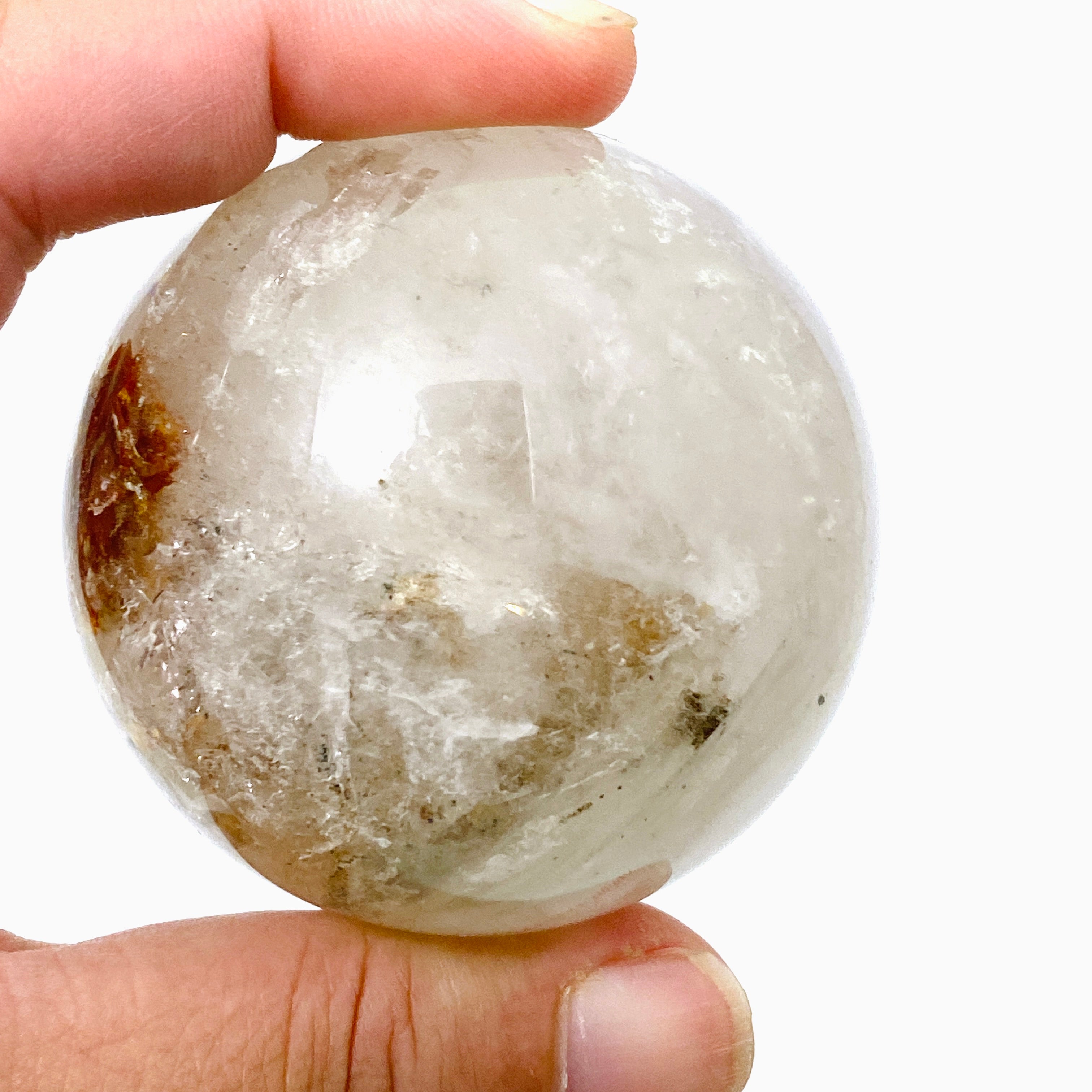 Enhydro Quartz Sphere EQS 01 - Natural Crystal with Water Bubble Inclusion - Perfect for Meditation, Energy Healing & Home Decor