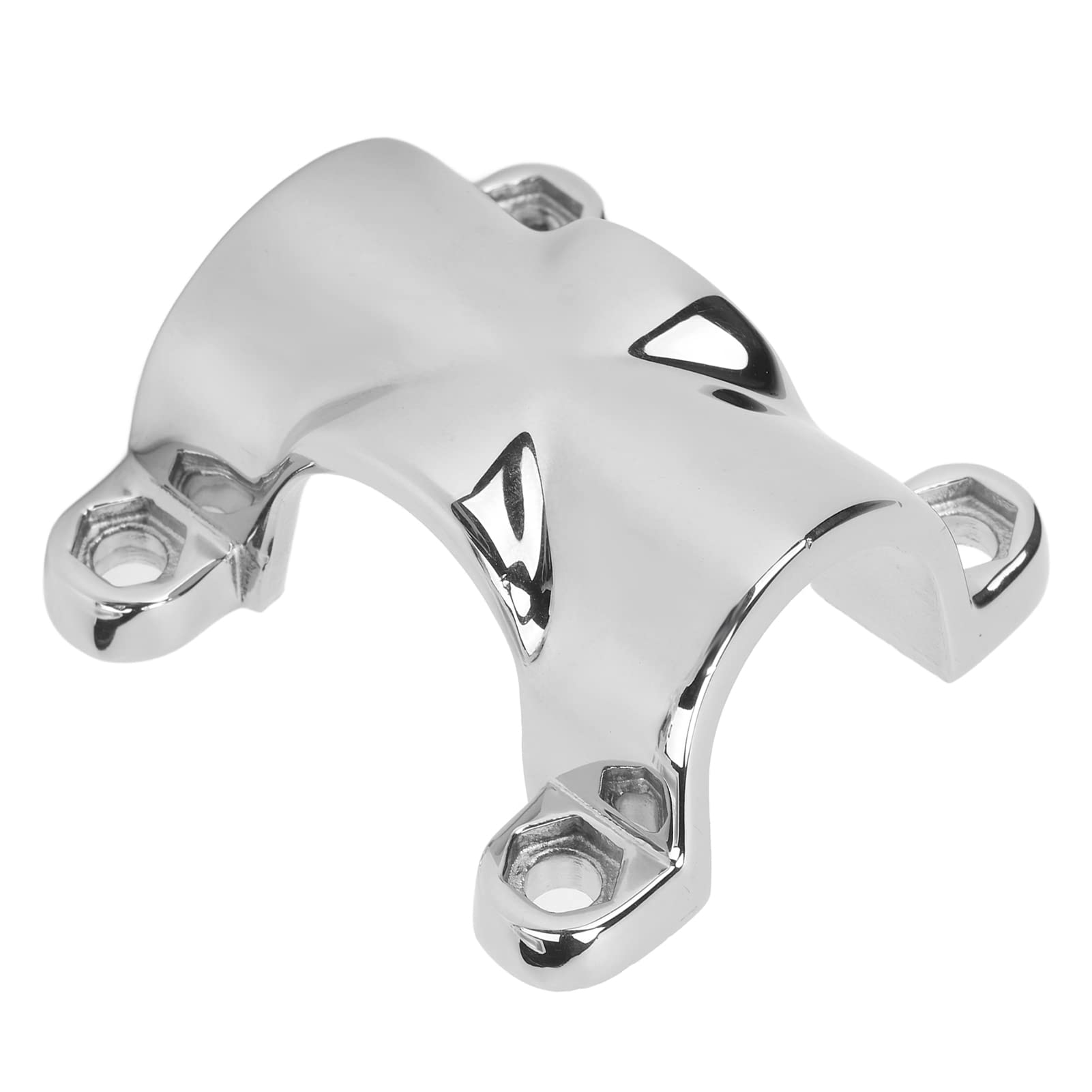 25mm Stainless Steel Boat Pipe Clamp - 0.98in Quick Install Mirror Polished Rustproof Marine Tube Clamp for Yacht, Sailboat & Boat Hardware - Perfect for Deck Railings, Handrails & Marine Equipment Installation