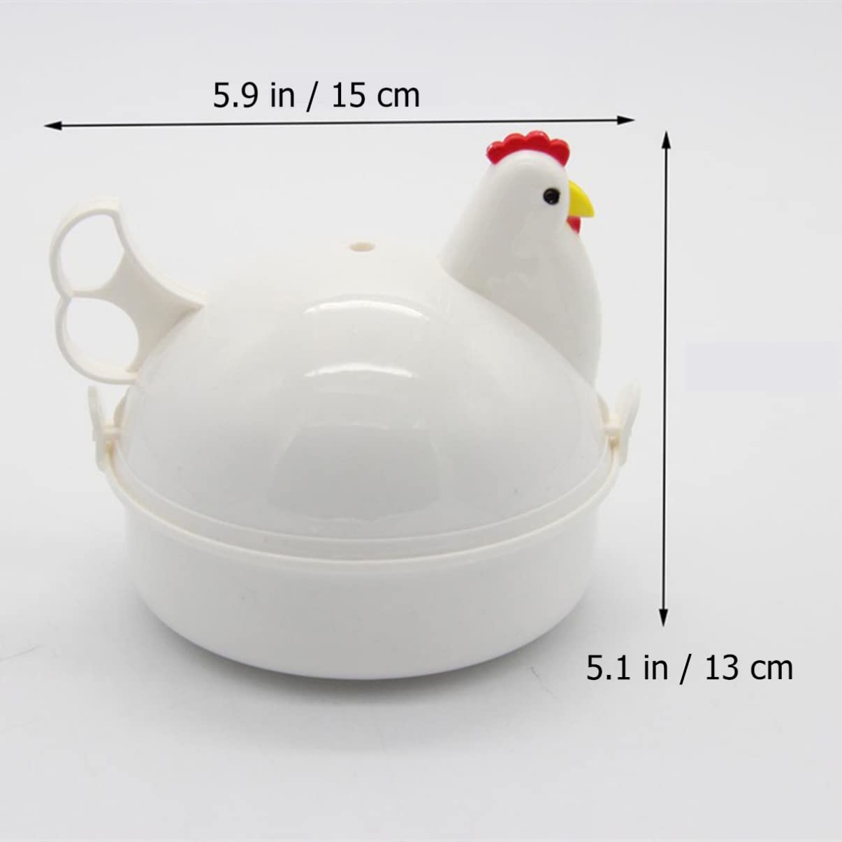 HEMOTON 2-Pack Chicken-Shaped Microwave Egg Cooker - 4 Egg Poacher & Steamer, Fast & Easy Kitchen Cookware for Breakfast, Snacks, and Meal Prep