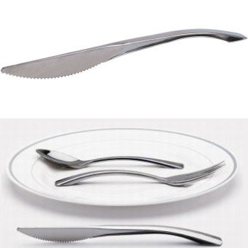 Elegant Plastic Knives - 20 Pack Disposable Cutlery Set for Parties, Picnics & Catering - Reflections Flairs