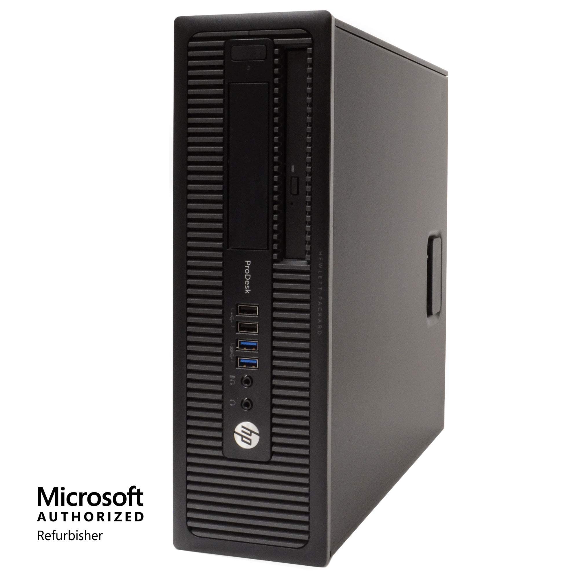 Renewed HP ProDesk 600G1 SFF Desktop Computer - Intel Quad Core i5 3.2GHz, 8GB DDR3 RAM, 500GB HDD, Win 10 Pro | Includes 24in Monitor & RGB Keyboard/Mouse | Perfect for Home Office, Business Workstations & Gaming Setups