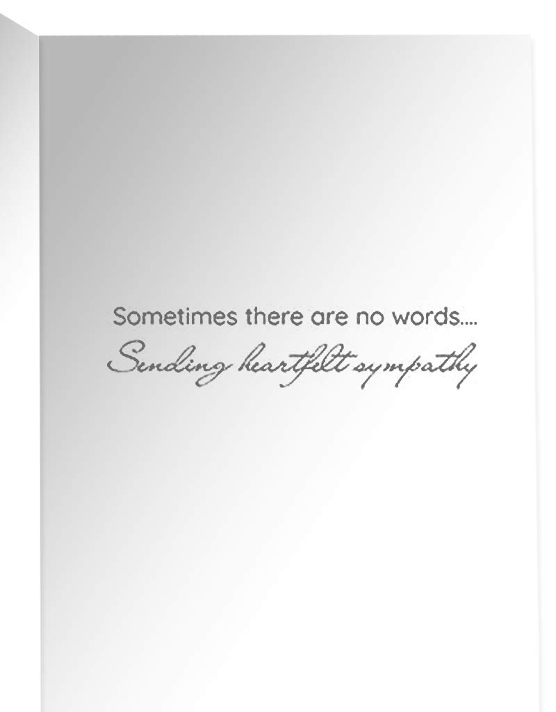 Caspari Sympathy Card - Elegant Shells with Foil Accent, 1 Count | Thoughtful Condolence Card for Loss of Loved One | Perfect for Funeral, Memorial Service & Bereavement Gifts