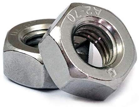 MonsterBolts - M10 Hex Nuts DIN 934 Stainless Steel (25 Pack) - Heavy Duty Fasteners for Construction, Machinery & Automotive Applications