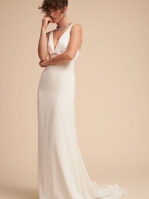 Amy Kuschel Harper Wedding Dress - Size 12, A-Line Bridal Gown with Lace Details for Church Ceremony & Beach Weddings