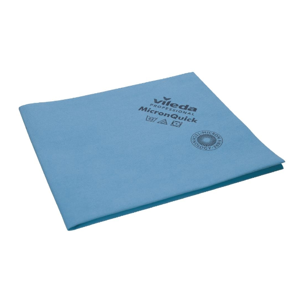 Vileda Professional MicronQuick Window Cleaning Cloth - Lint-Free Microfiber for Streak-Free Shine - Perfect for Glass, Mirrors, and Car Windows