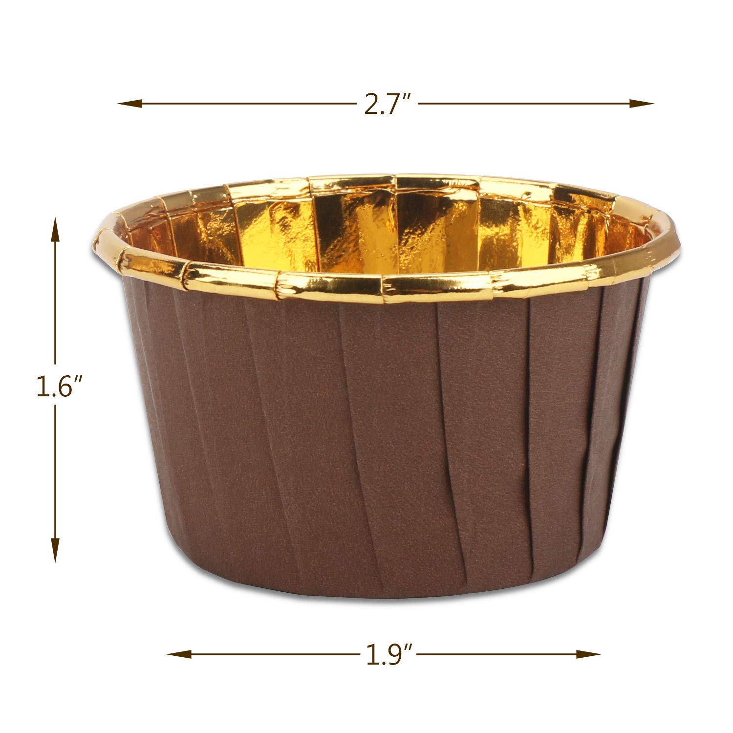 EUSOAR 100-Pack 3.5 oz Aluminum Foil Cupcake Liners - Disposable Baking Cups for Muffins, Cupcakes & Desserts - Perfect for Home Baking, Parties & Holiday Treats