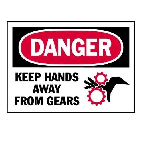 Brady 86274 Danger Keep Hands Sign - 12 Packs of 5 Safety Warning Labels for Industrial Equipment & Machinery (Workplace Safety, Hazard Awareness, OSHA Compliance)