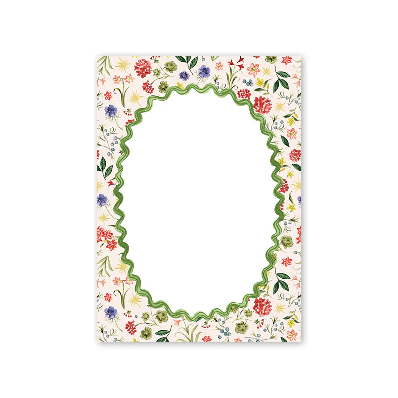 Bella Garden Ric Rac Notepad - Floral Design Journal for Notes, Lists & Memos - Perfect for Office, School & Home Organization