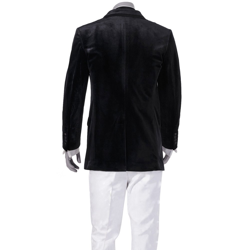 HBDesign Men's 3-Piece Slim Fit Suit Set - Black 2-Button Jacket with White Vest & Pants | Formal Business Attire, Wedding, Office & Special Occasion Outfit