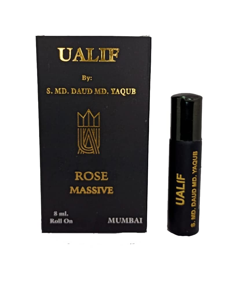 UALIF ROSE MASSAGE ROLL-ON PERFUME 8ML - UNISEX FRAGRANCE FOR MEN & WOMEN | Perfect for Daily Use, Travel, Gifts & Aromatherapy