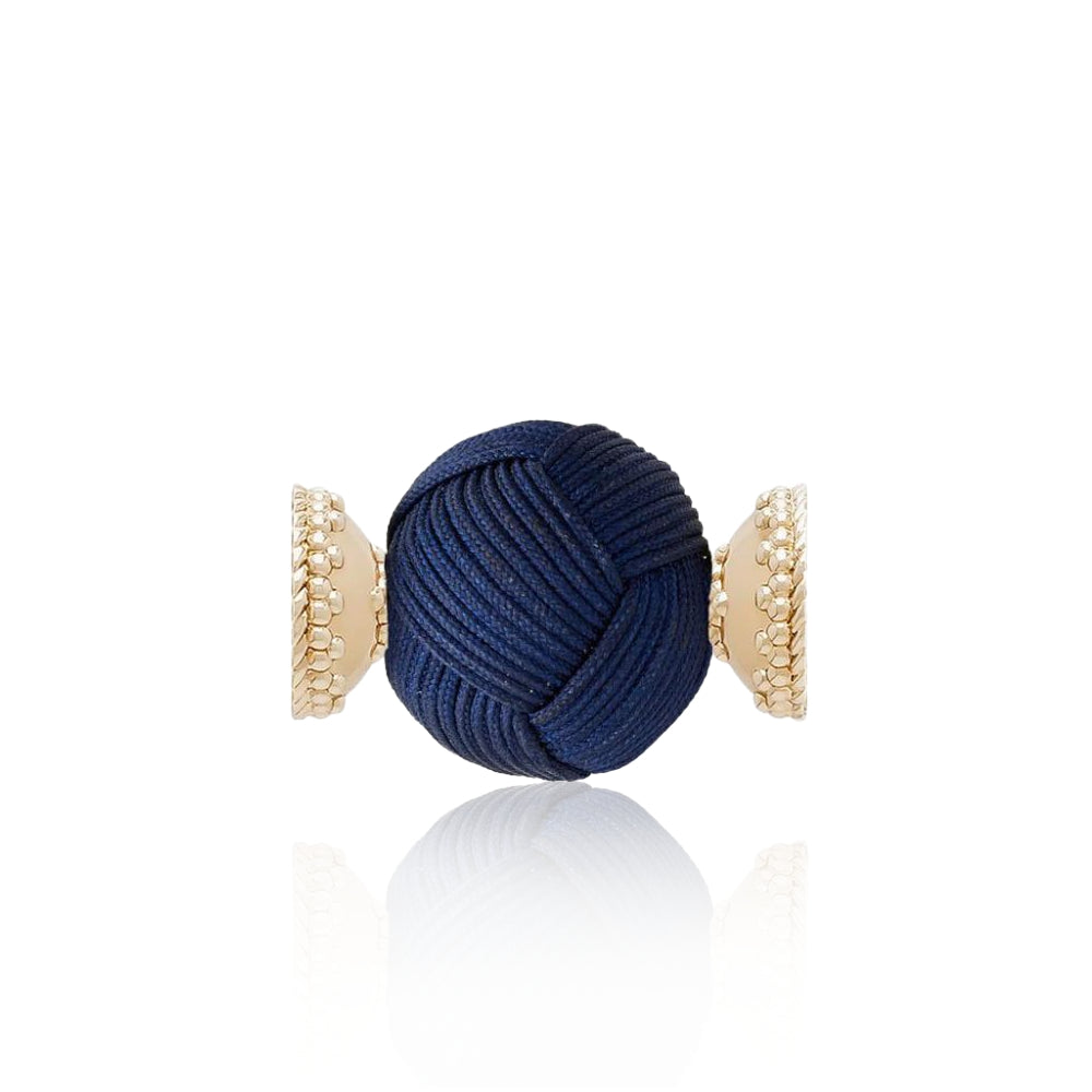 Clara Williams Navy Blue Woven Knot Table Centerpiece - Elegant Home Decor for Dining Tables, Weddings, and Events