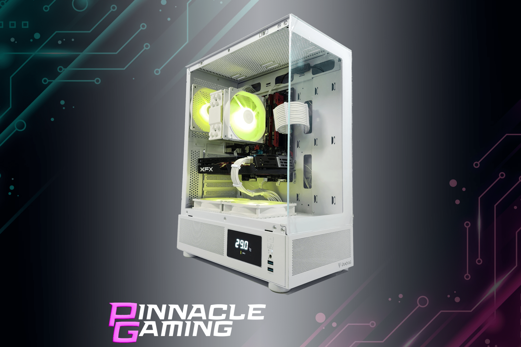 Custom Gaming PC - AMD Ryzen 5 Processor, RX 580 8GB Graphics, 500GB SSD, 8GB DDR4 RAM, White Tower - Perfect for Esports, Streaming & VR Gaming