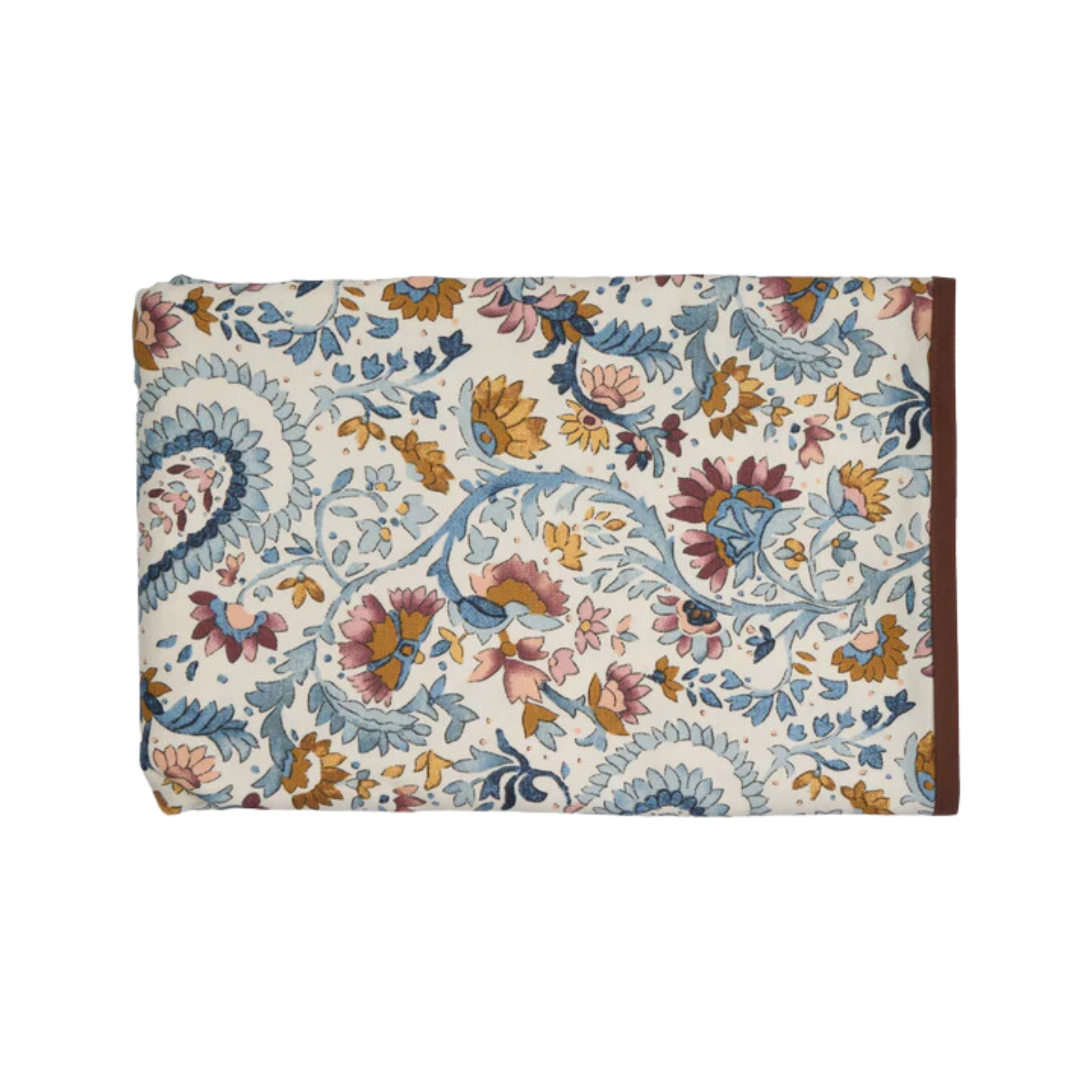 Blue Paisley Tablecloth - Waterproof & Wrinkle-Resistant Round Table Cover for Dining, Parties, and Outdoor Events - Perfect for Weddings, Picnics, and Home Decor