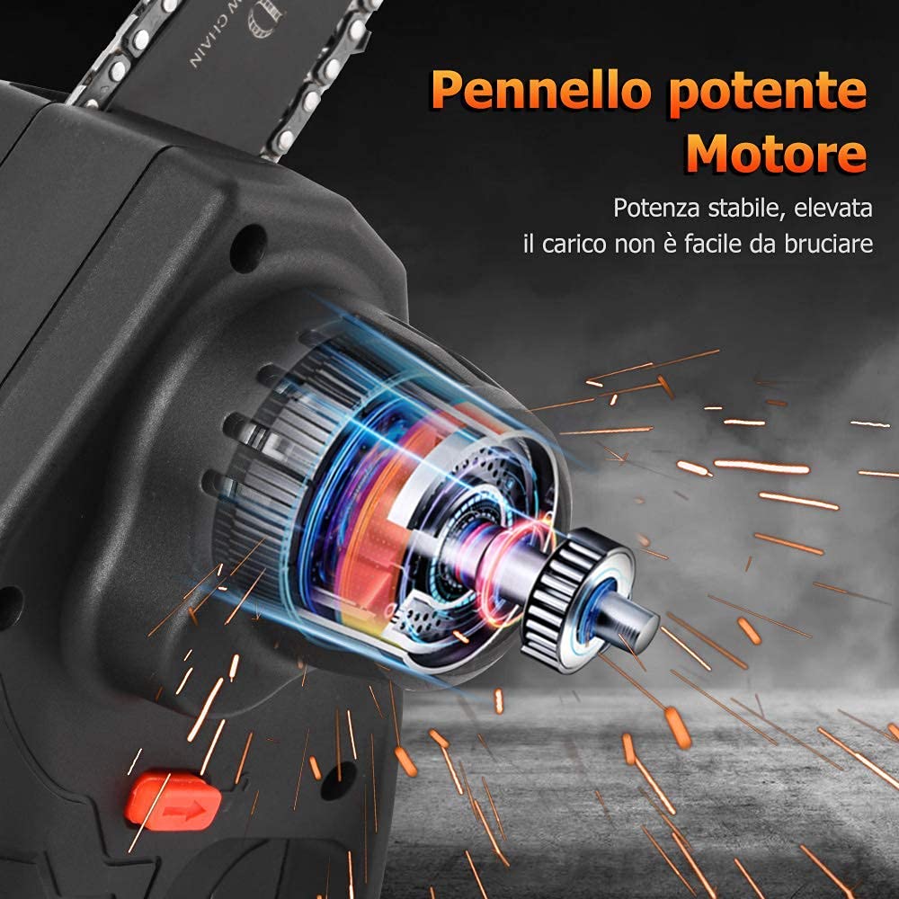 Cordless Mini Electric Saw - 6/10 Inch Hand Chainsaw with Adjustable Speed, Battery & Charger Included | Perfect for Wood & Metal Cutting | Ideal for DIY Projects, Home Renovation & Outdoor Use