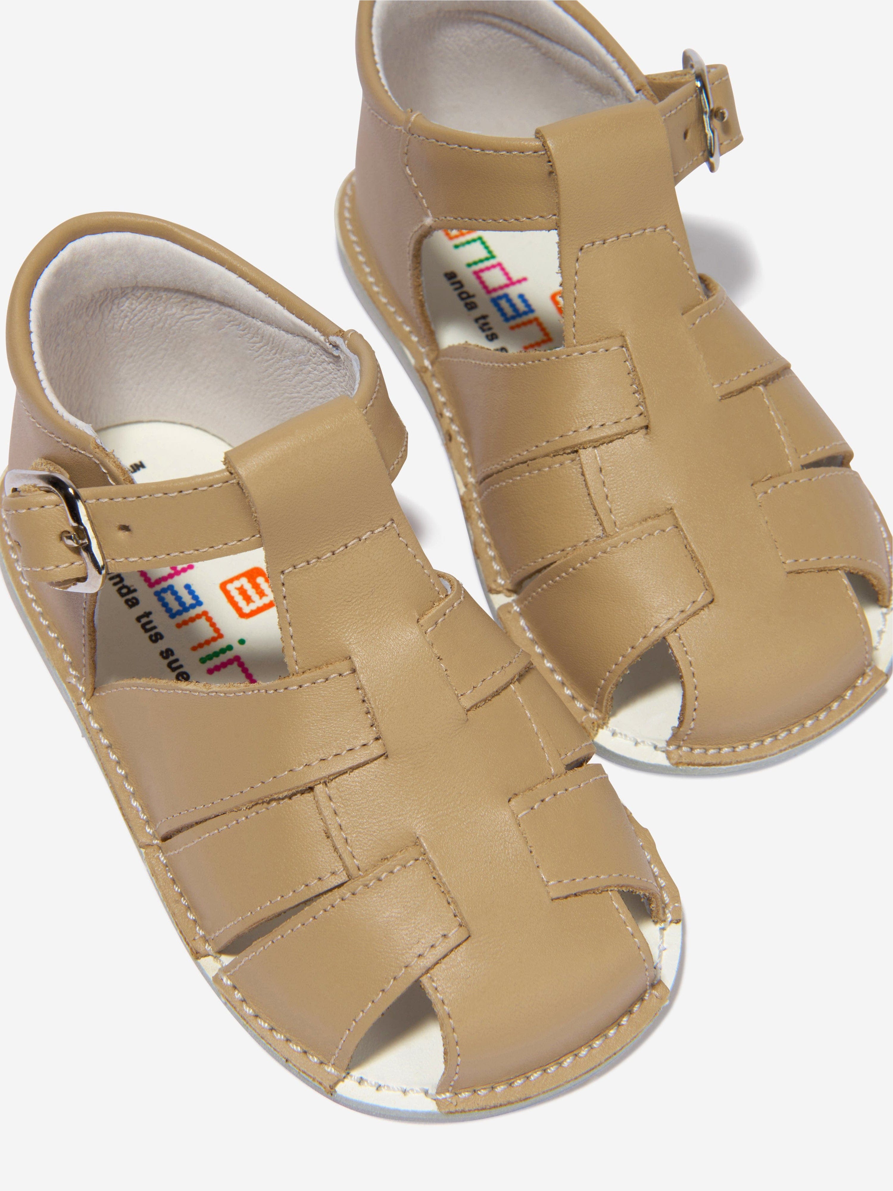 Comfortable Baby Buckle Strap Sandals in Brown - Adjustable & Soft Leather for Toddlers - Perfect for Outdoor Play, Beach & Daily Walks