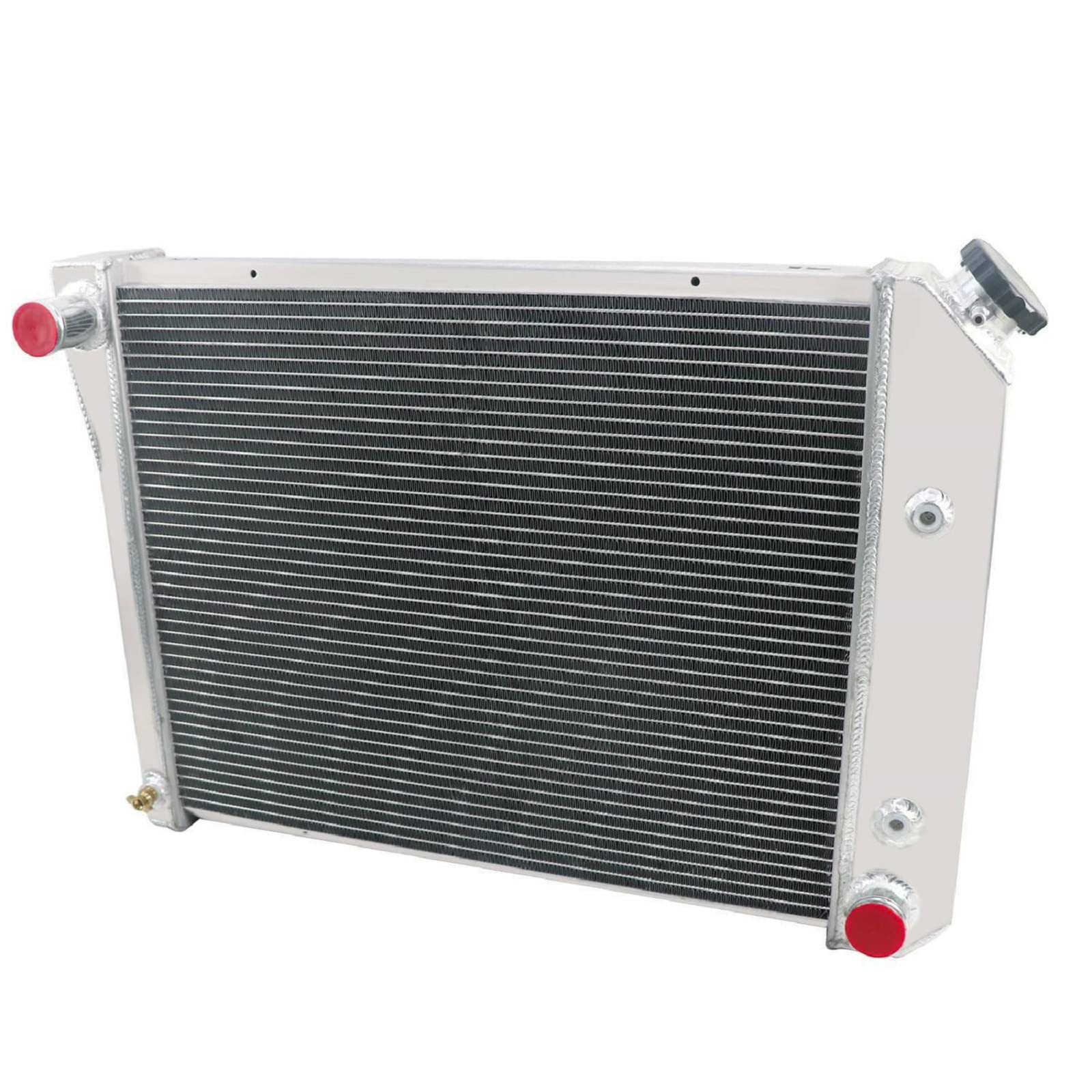 High-Performance 3-Row Aluminum Radiator for 1968-1974 Chevy Nova & 1975-1987 El Camino - Also Fits 1964-1987 Chevy Buick Oldsmobile Pontiac Models (Chevelle, Camaro, Malibu, Impala, LeSabre) - Complete Cooling Kit with Fan Shroud & Relay - Perfect for Classic Car Restoration & Hot Rod Upgrades