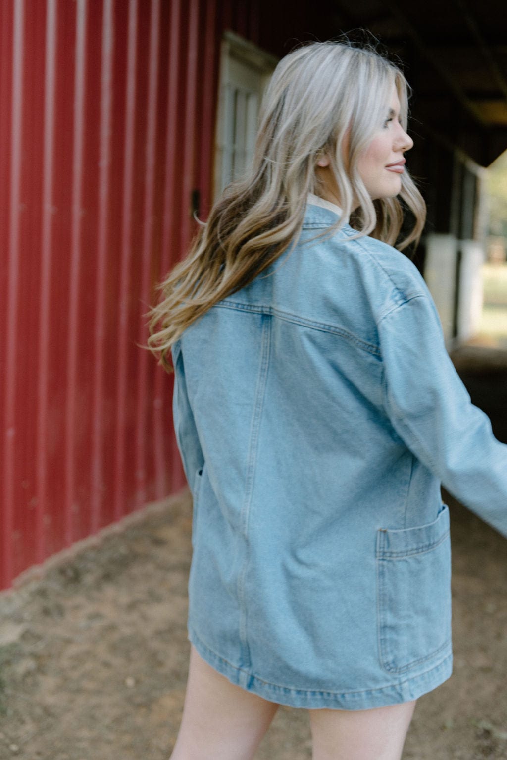 Stylish Oversized Denim Blazer for Women - Trendy Casual & Office Wear - Perfect for Layering, Work, and Everyday Outfits