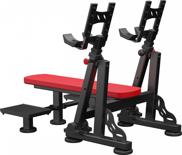 ATLANTIS Adjustable Flat Dumbbell Bench with Pivots - Perfect for Home Gym & Strength Training Workouts
