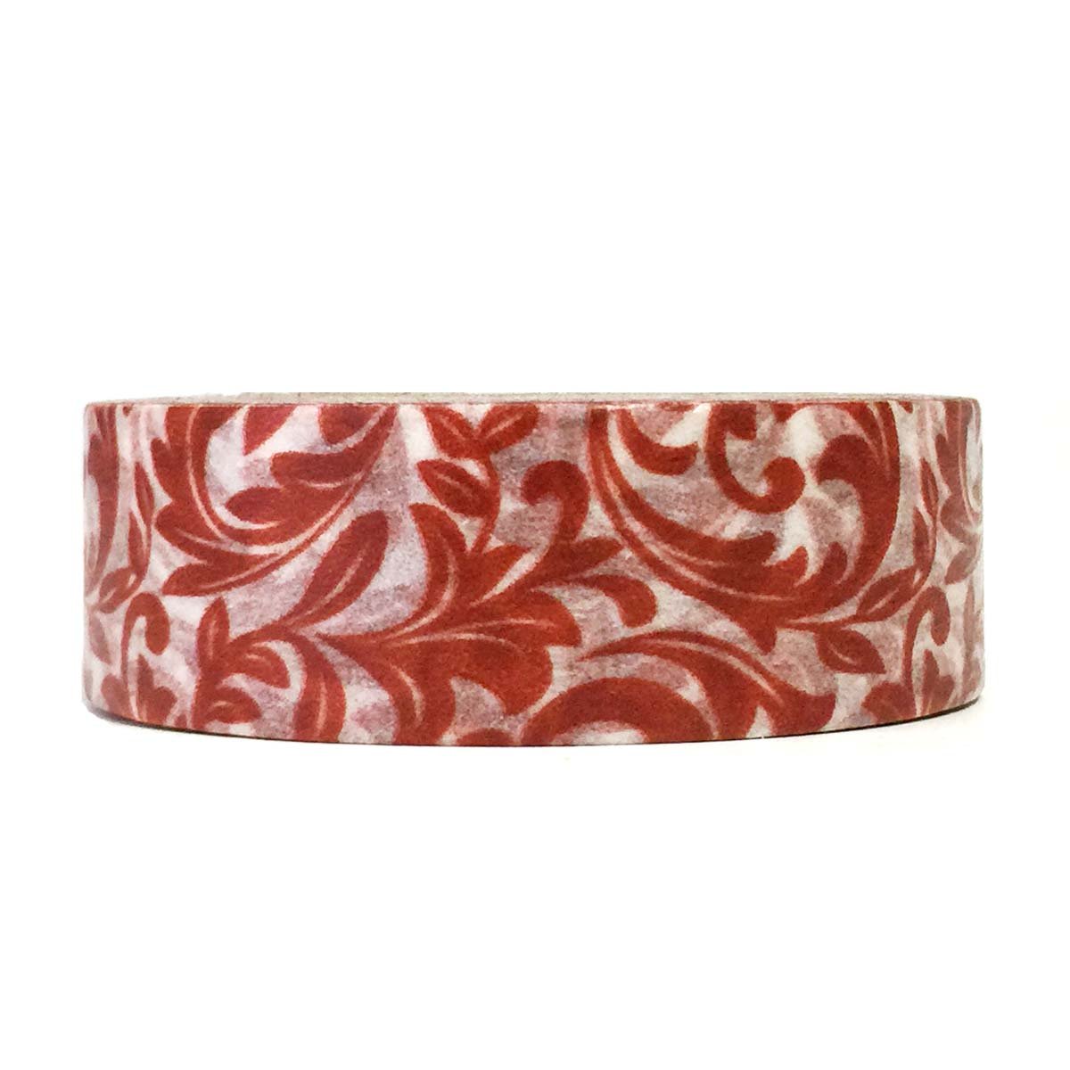 Allydrew Decorative Washi Masking Tape - Red Vine Design for Scrapbooking, Journaling, Gift Wrapping & DIY Crafts