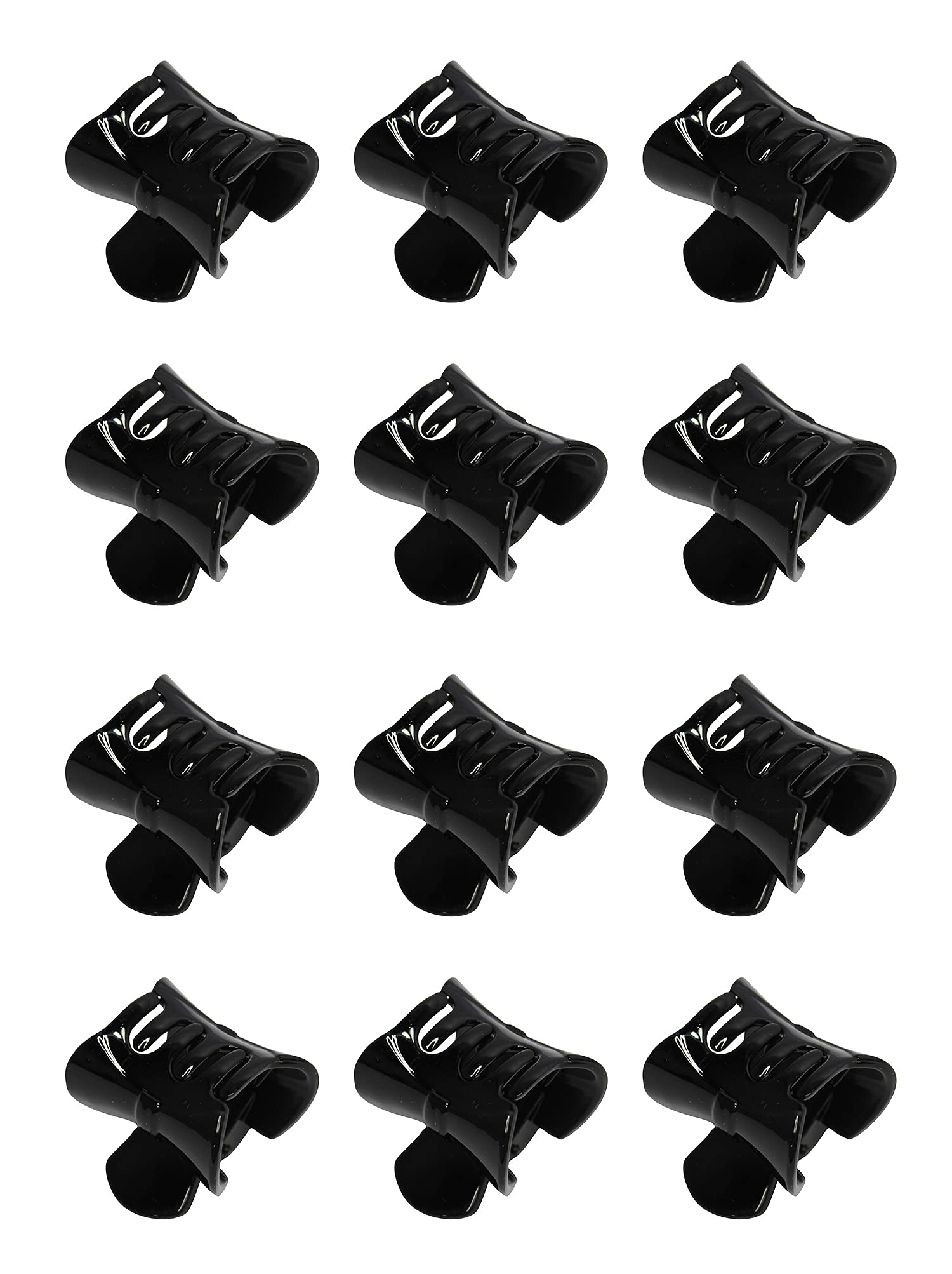 Kabellot Tight Grip Hair Claw Clips for Women - 12 Piece Multi-Color Set (Pack of 1) - Perfect for Ponytails, Buns & Everyday Hairstyles