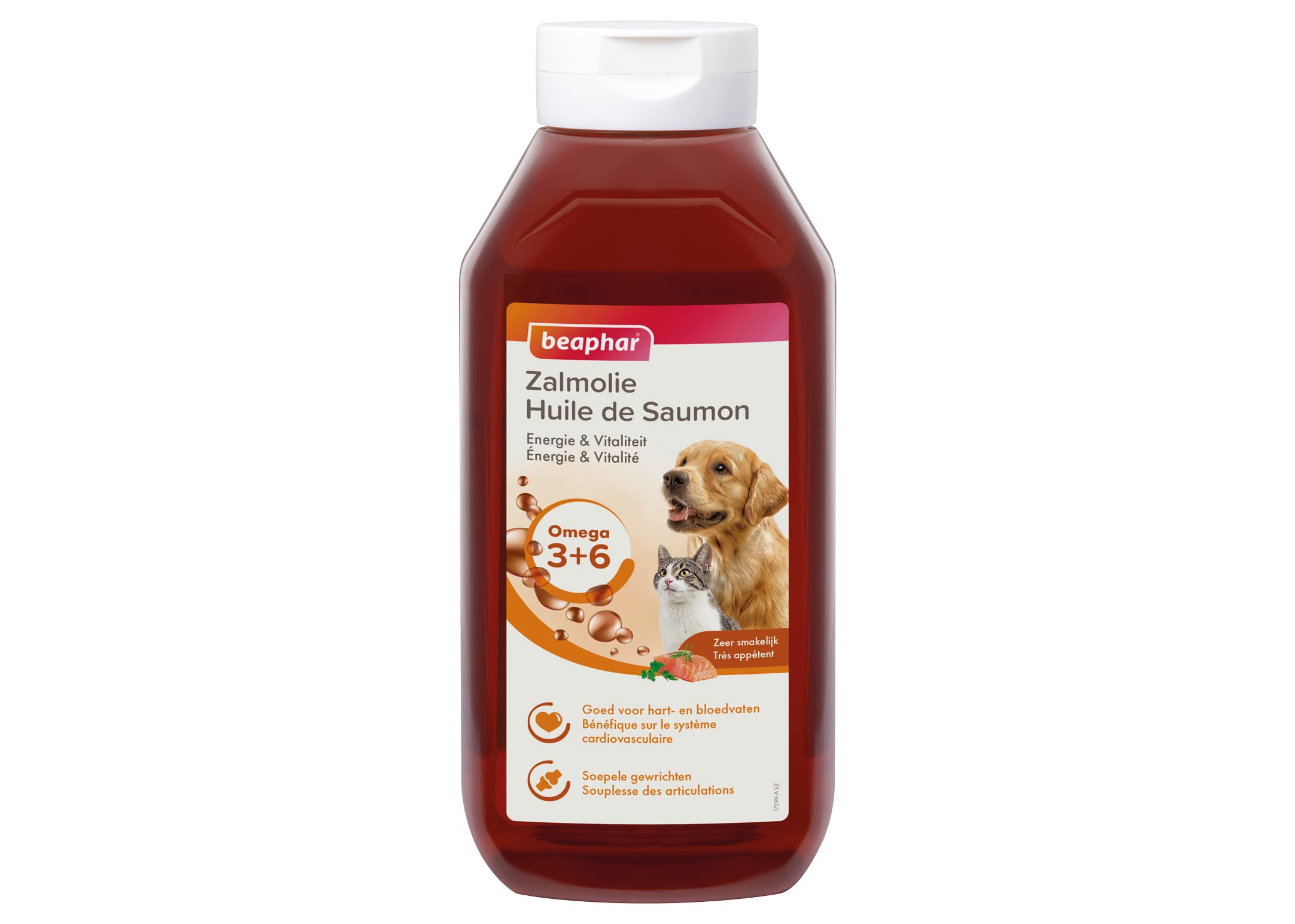 Beaphar Salmon Oil for Dogs & Cats - Omega 3 & 6 Supplement for Skin & Coat Health - Supports Joint Function & Immune System - Ideal for Daily Pet Care & Grooming Routine