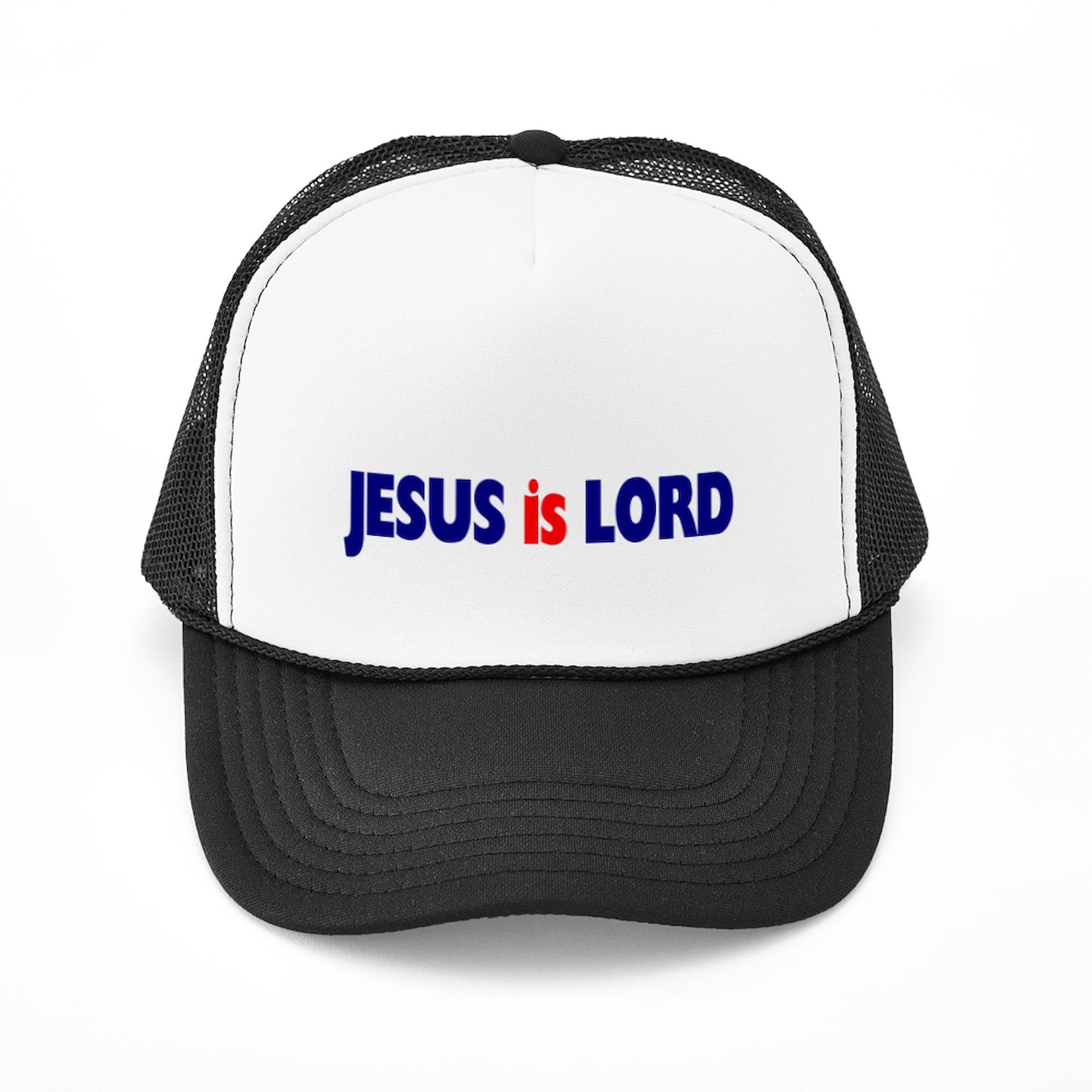 Jesus is Lord Adjustable Snapback Trucker Hat - Christian Faith Baseball Cap for Men & Women - Perfect for Church, Bible Study & Outdoor Activities