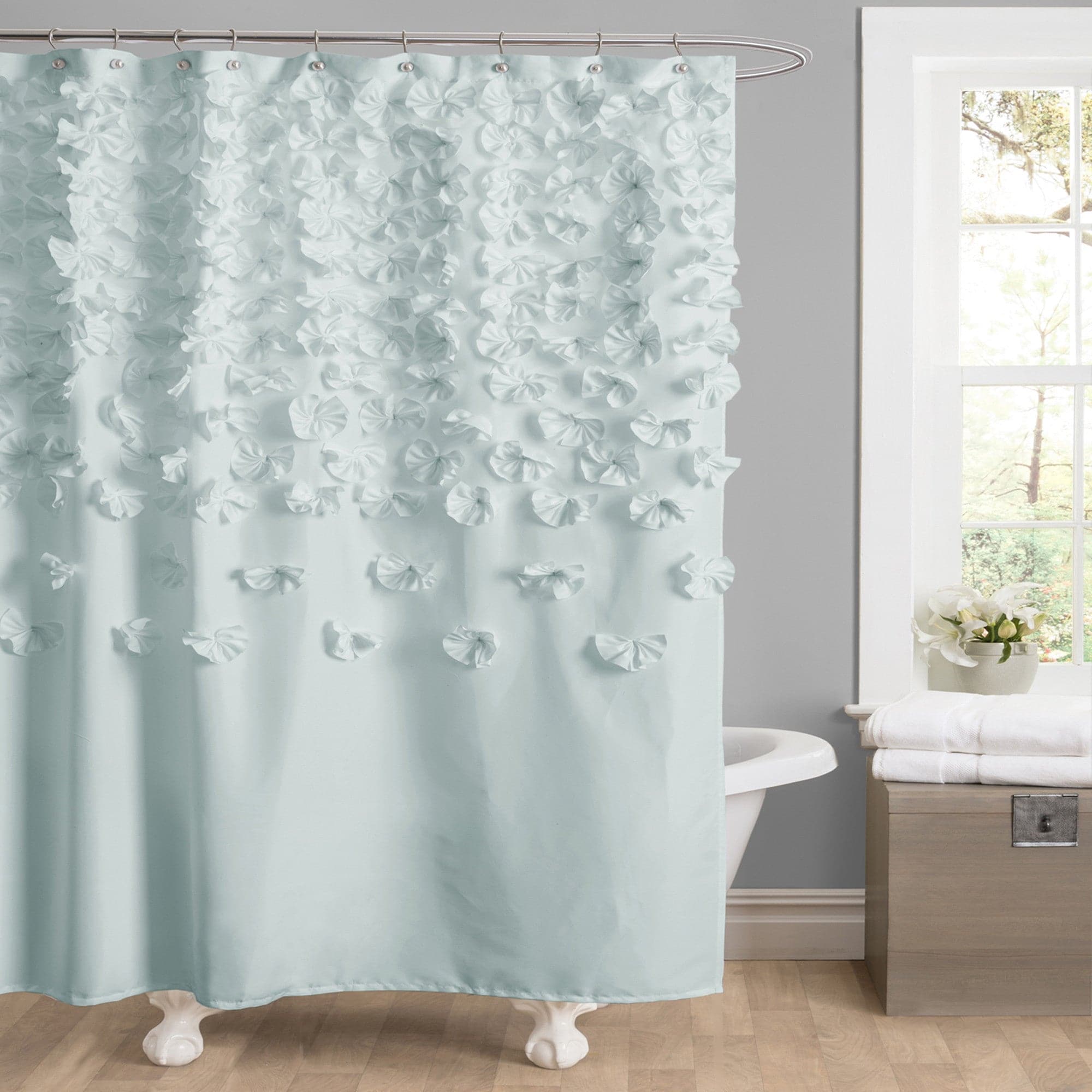 Lucia Waterproof Polyester Shower Curtain - Elegant Bathroom Decor for Modern Homes | Perfect for Bathrooms, Showers & Spa Retreats