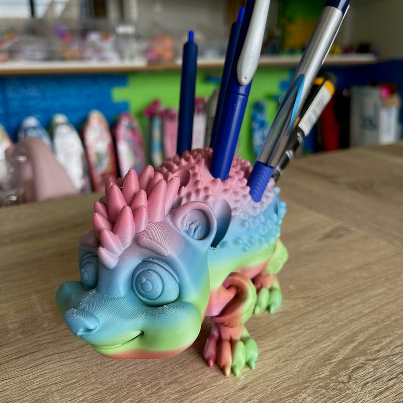 3D Printed Porcupine Pen Holder - Cute Desk Organizer for Office & School Supplies | Perfect Gift for Students & Professionals
