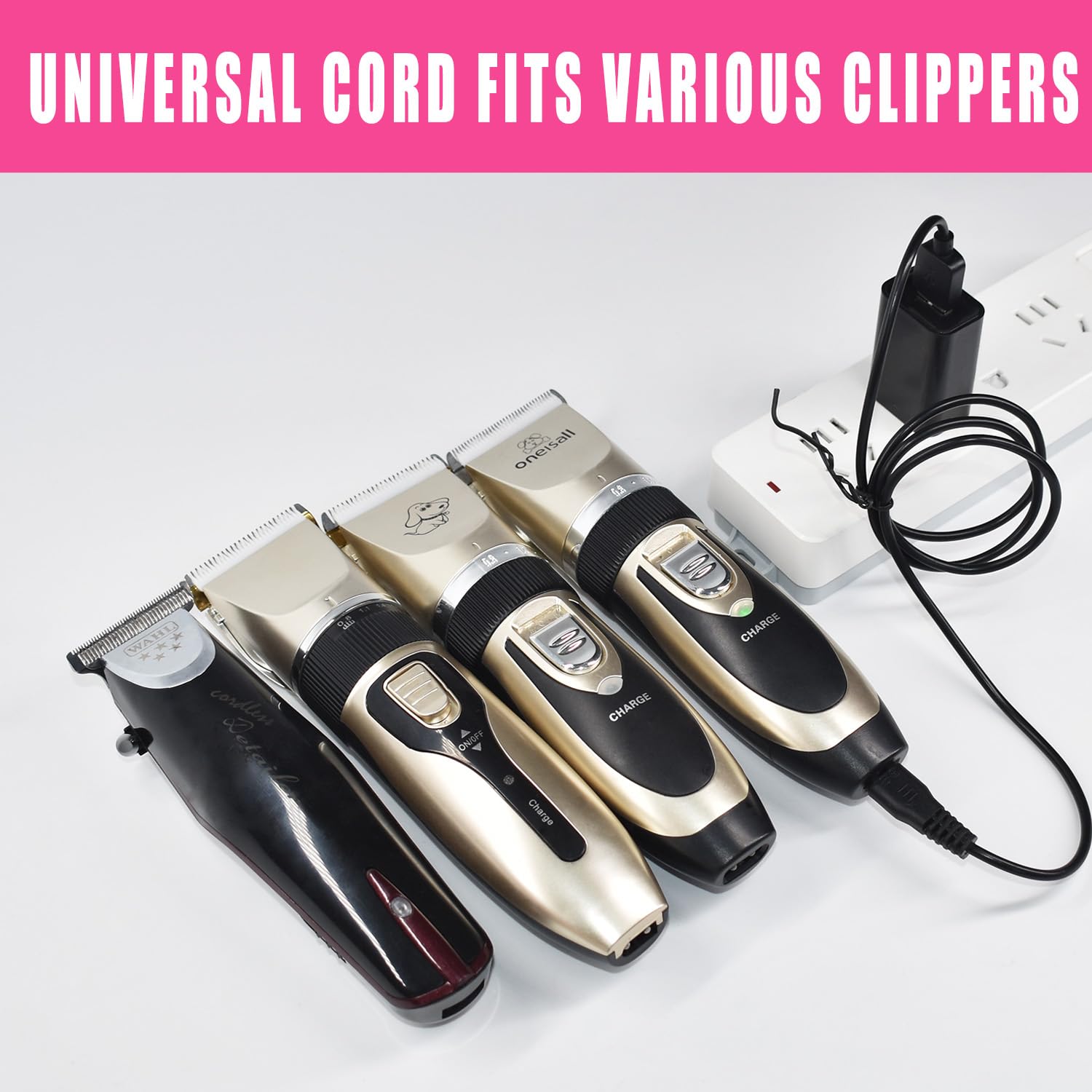 Universal Hair Clipper Charger Cord - Replacement Power Adapter for Electric Hair Clippers, Shavers, Razors & Trimmers - Compatible with SUPRENT, Ceenwes, Oneisall & More Pet/Dog Clippers - Perfect for Home Grooming & Professional Salon Use