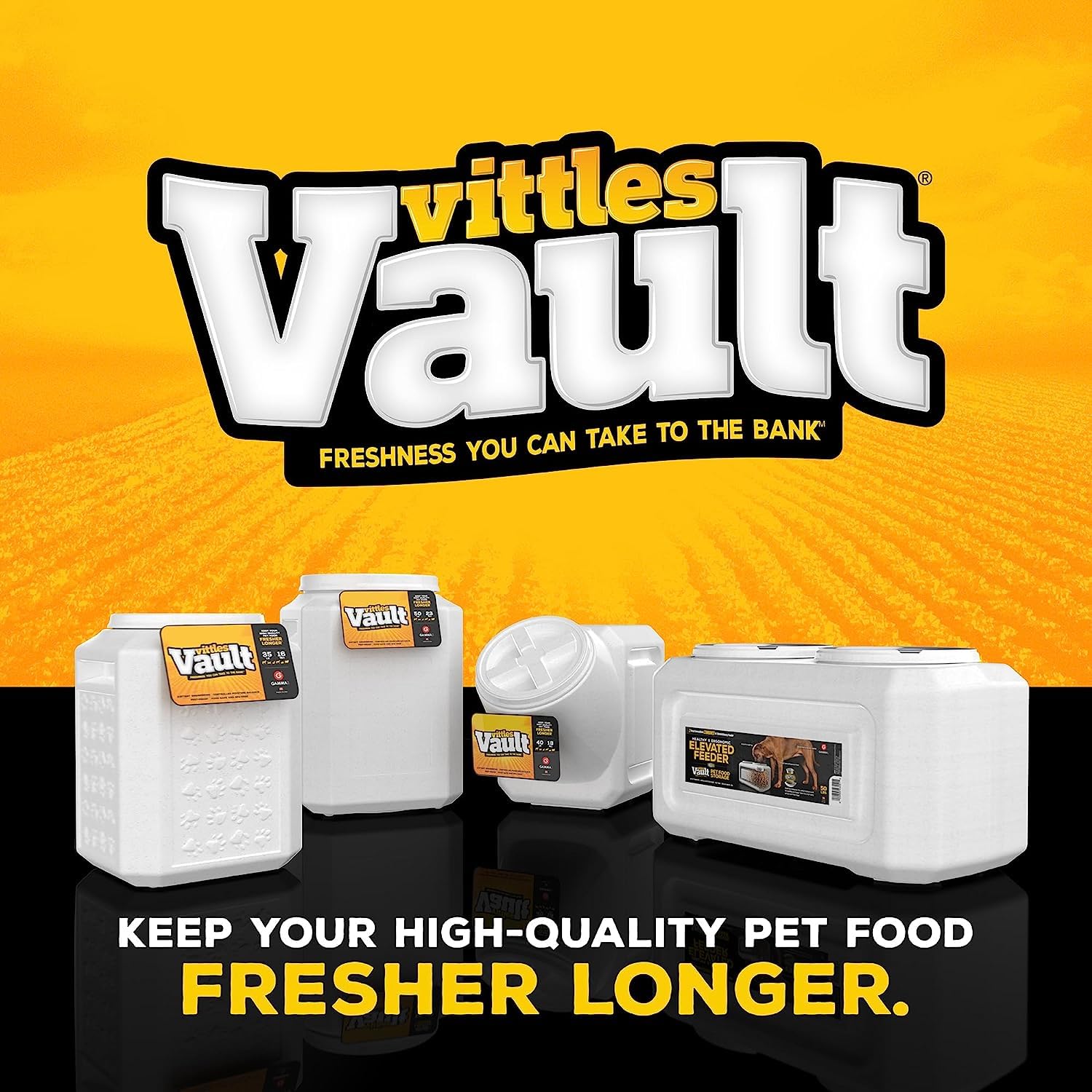 Gamma2 Vittles Vault Airtight Dog Food Storage Containers - 60lb & 35lb Stackable Pet Food Bins for Freshness - Perfect for Dry Kibble, Treats & Bulk Food Storage in Homes, Kennels or Pet Stores