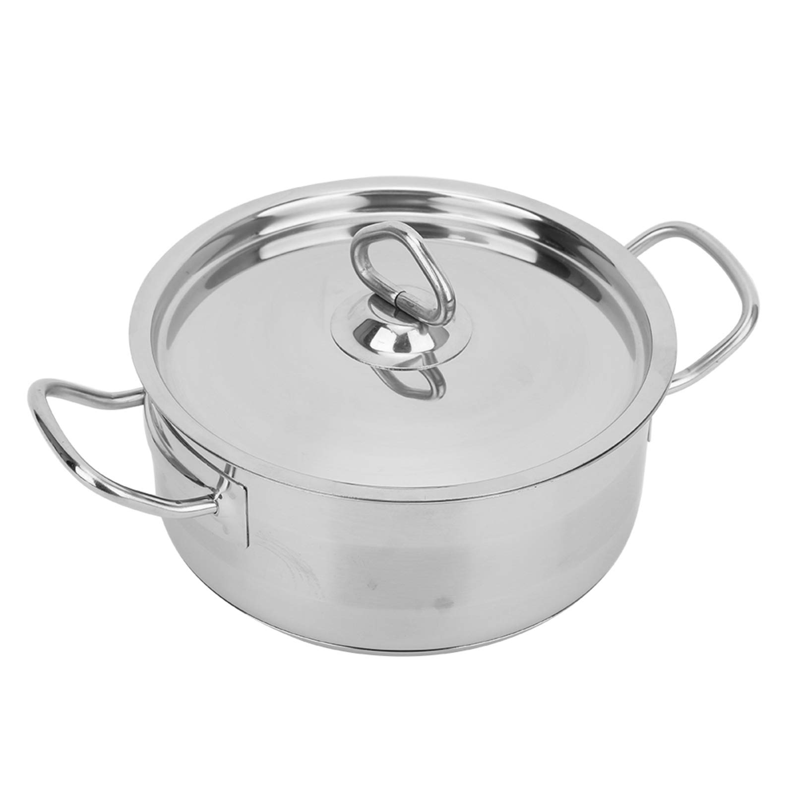 OhhGo 20cm Stainless Steel Soup Pot - Perfect for Making Soup & Stew | Durable Kitchen Cookware for Home Cooking, Camping & Outdoor Use