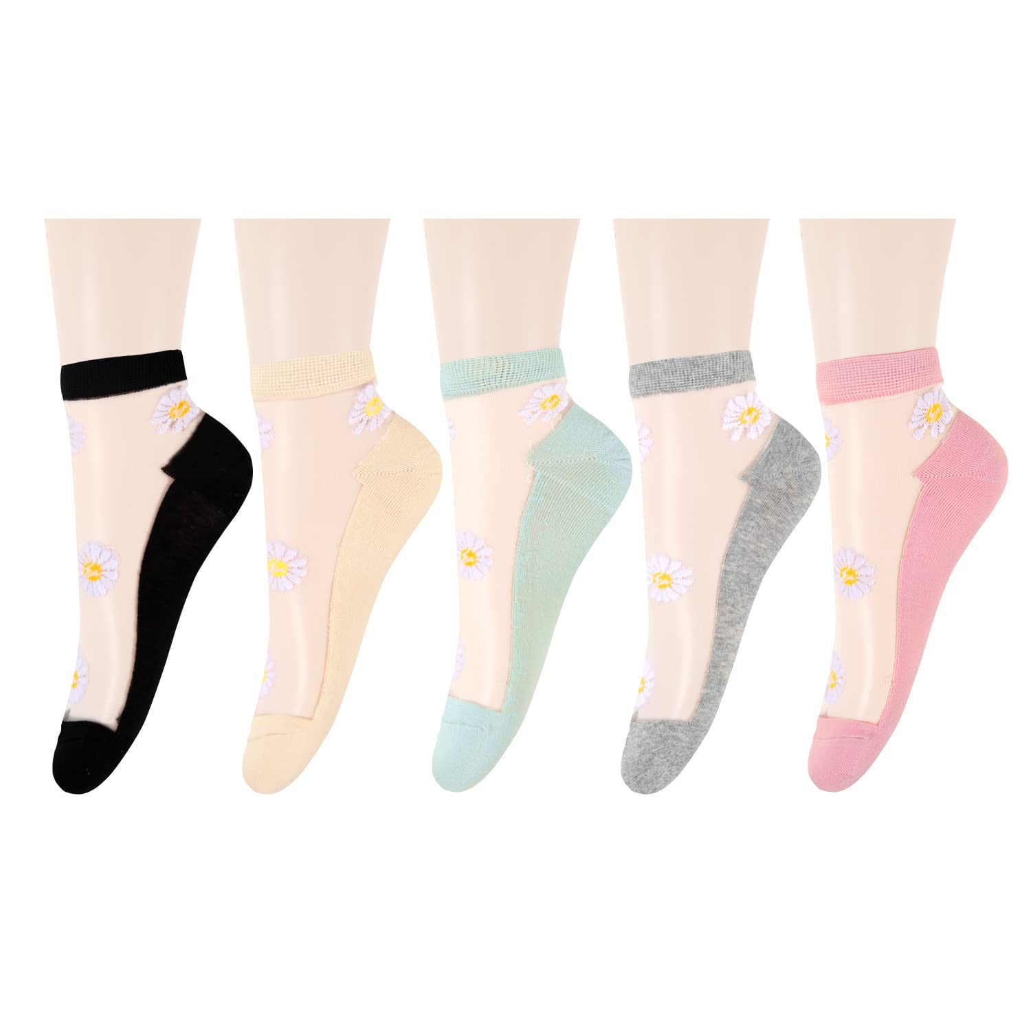Benefeet Sheer Ankle Socks for Women - Thin Lace Nylon Summer Socks for Casual Wear